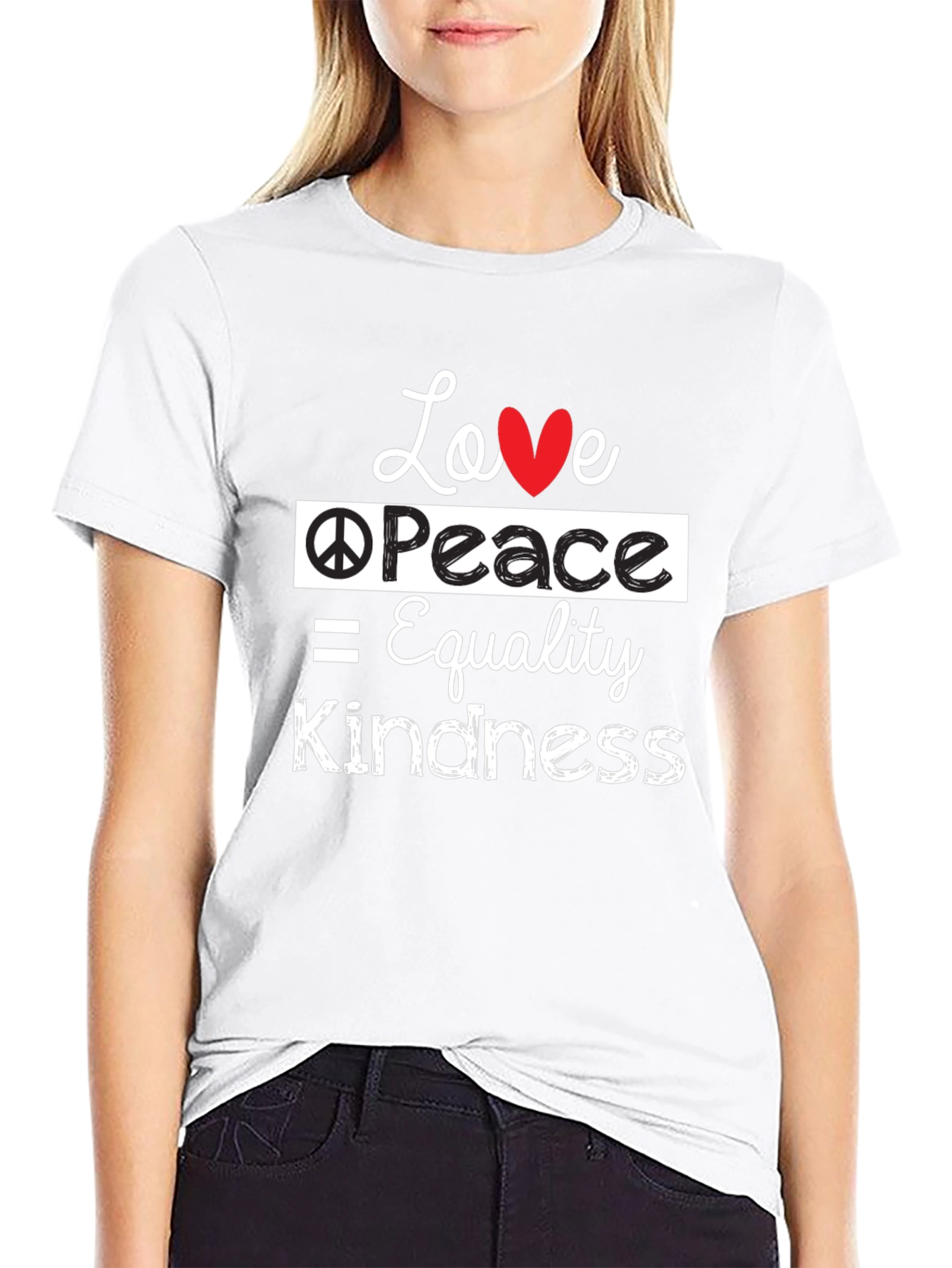 Love Peace Equality Kindness Graphic T-Shirt