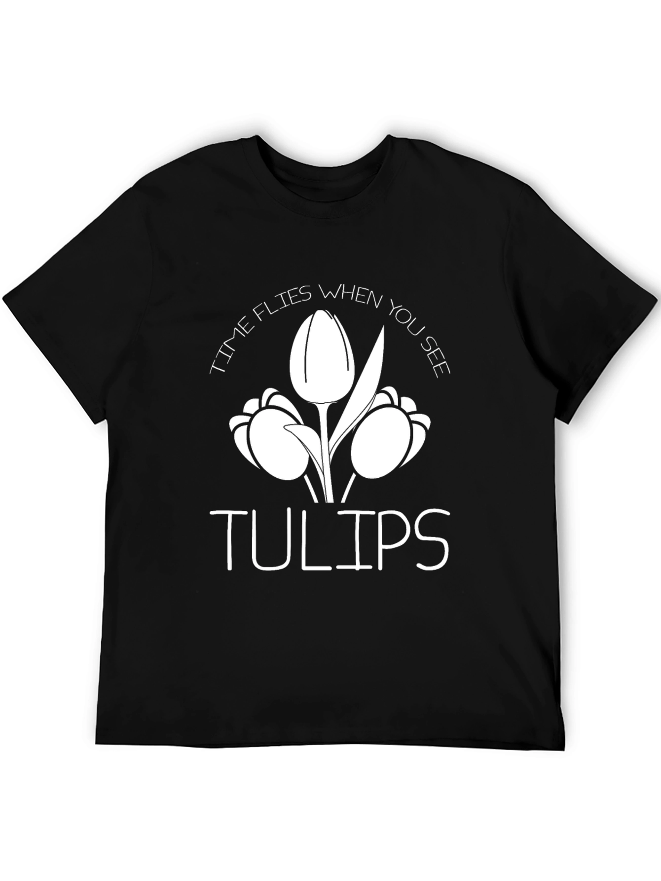 Time Flies When You See Tulips Graphic Tee