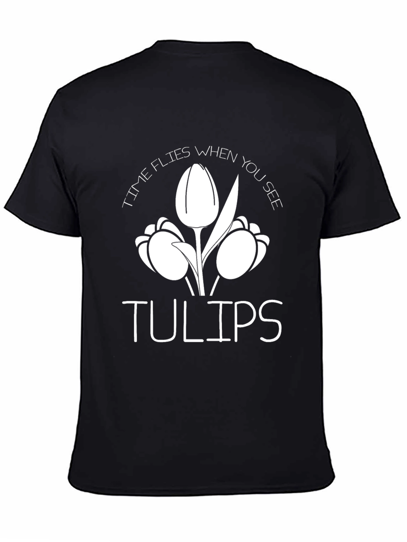 Time Flies When You See Tulips Graphic Tee