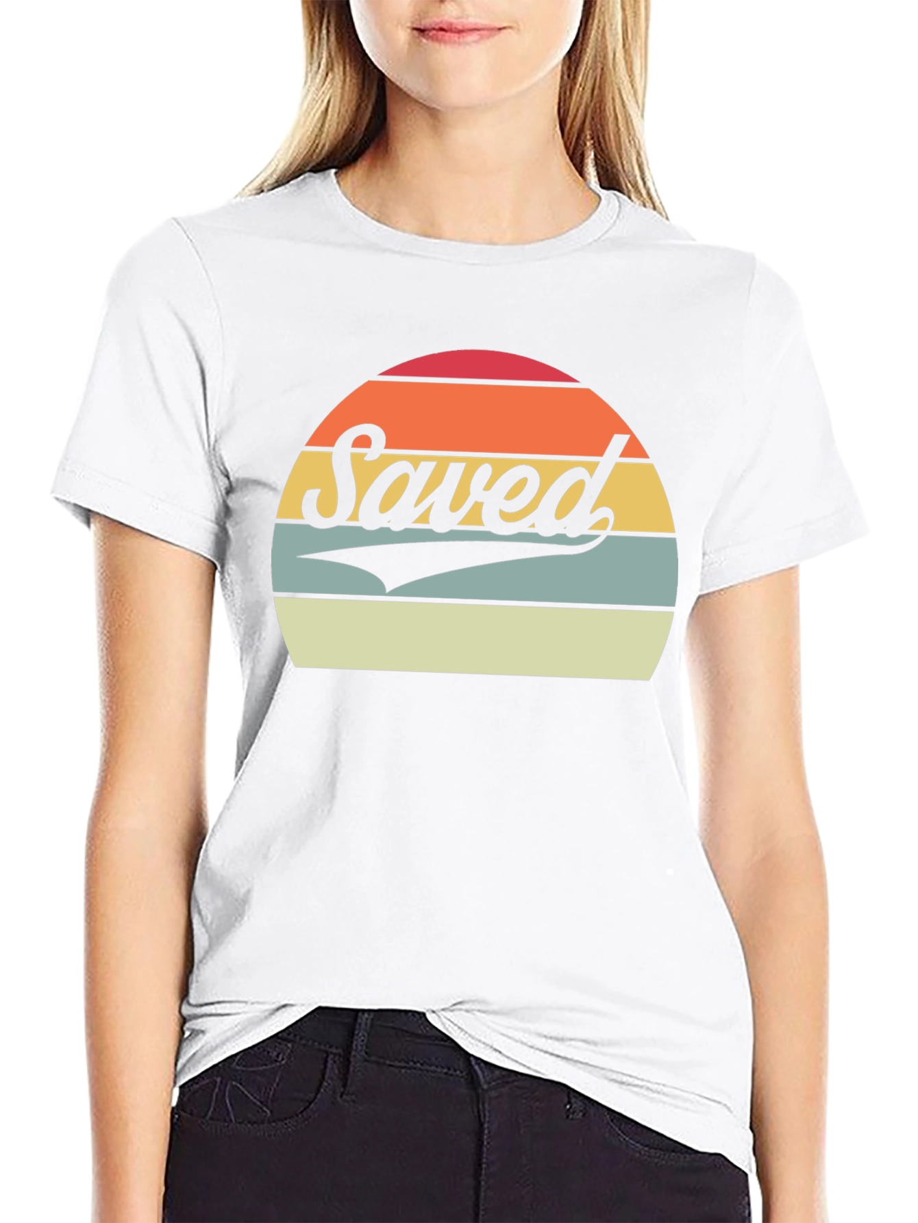 Saved Retro Sunset Graphic T-Shirt