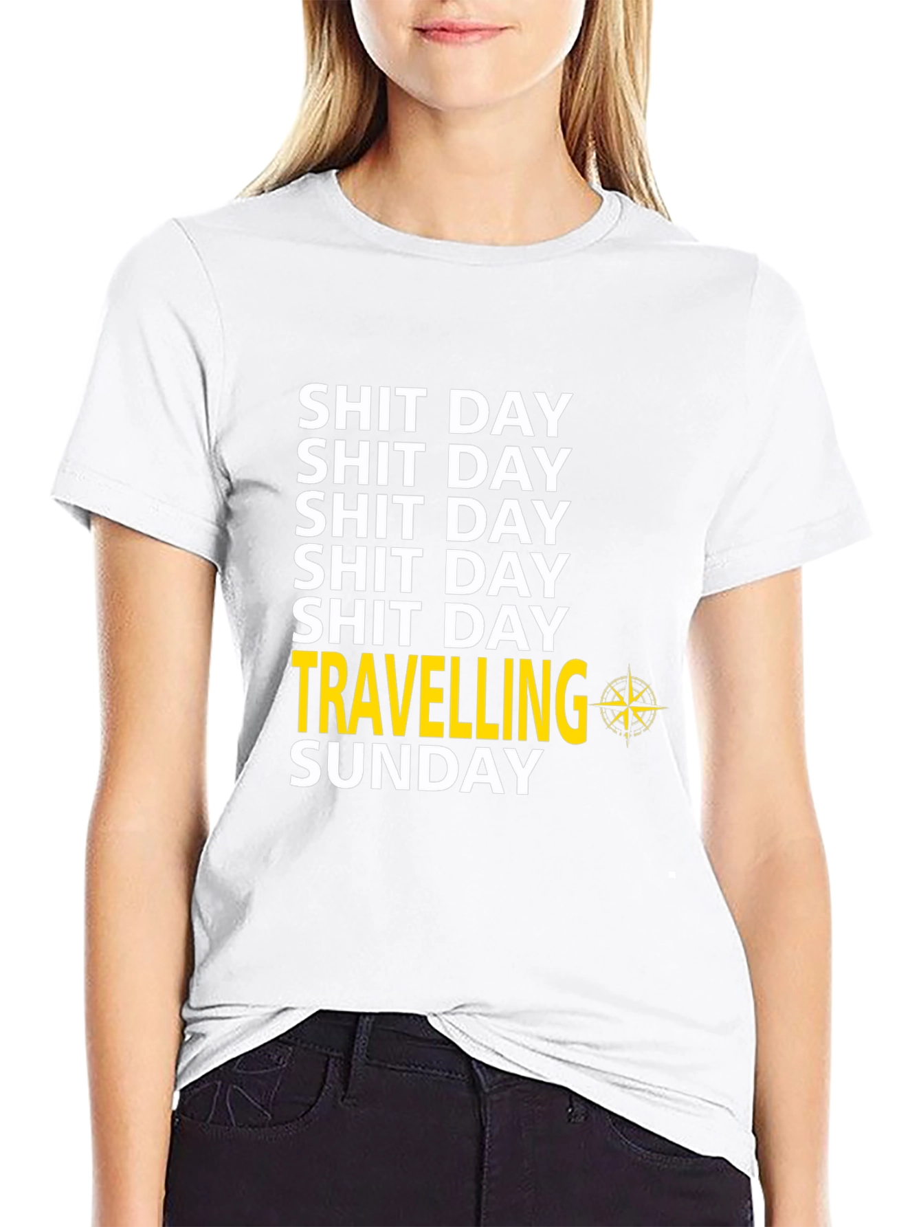 Shit Day Travelling Sunday Graphic T-Shirt