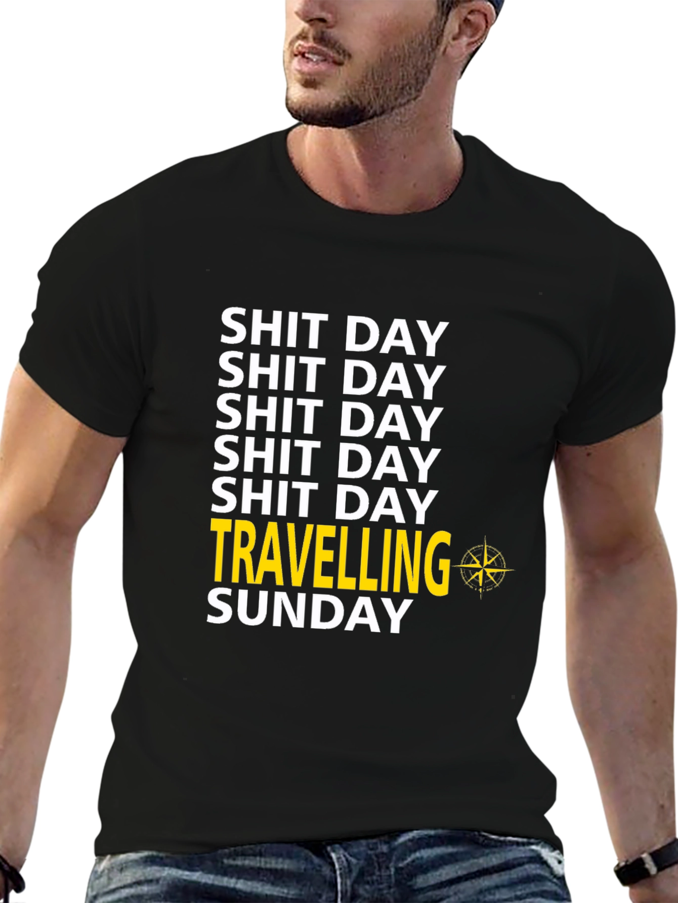 Shit Day Travelling Sunday Graphic T-Shirt