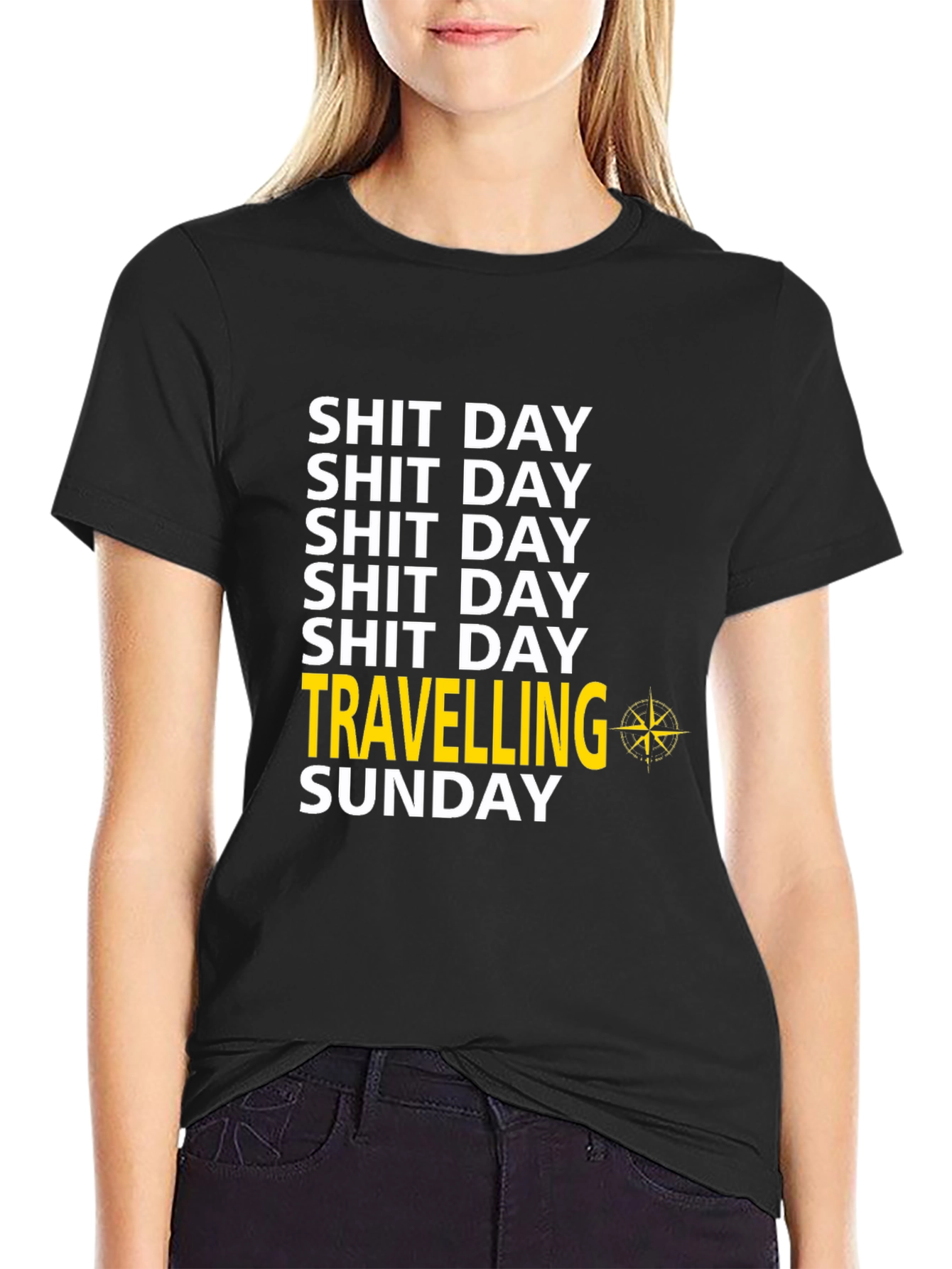 Shit Day Travelling Sunday Graphic T-Shirt