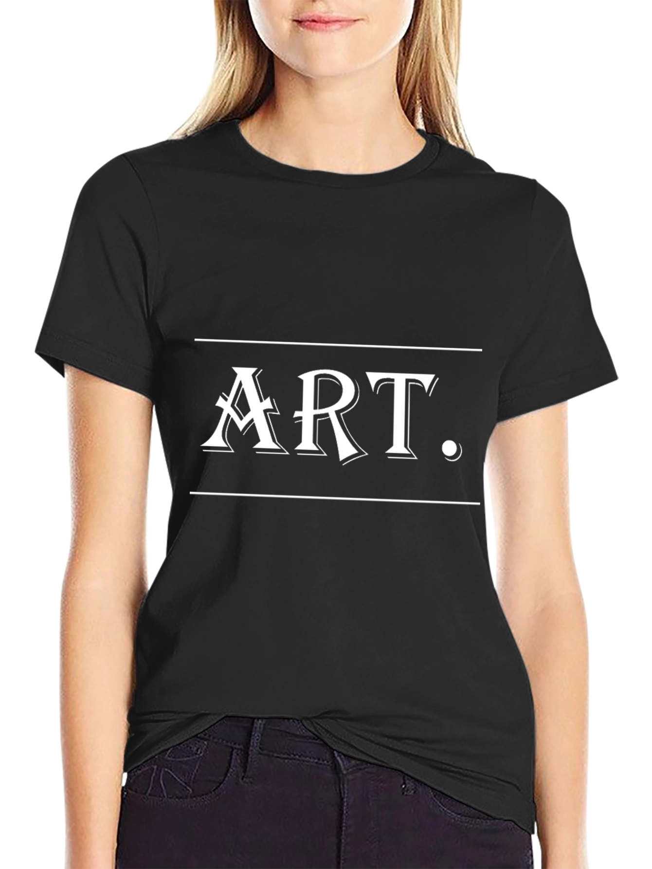 Art Graphic Tee - Stylish Black T-Shirt