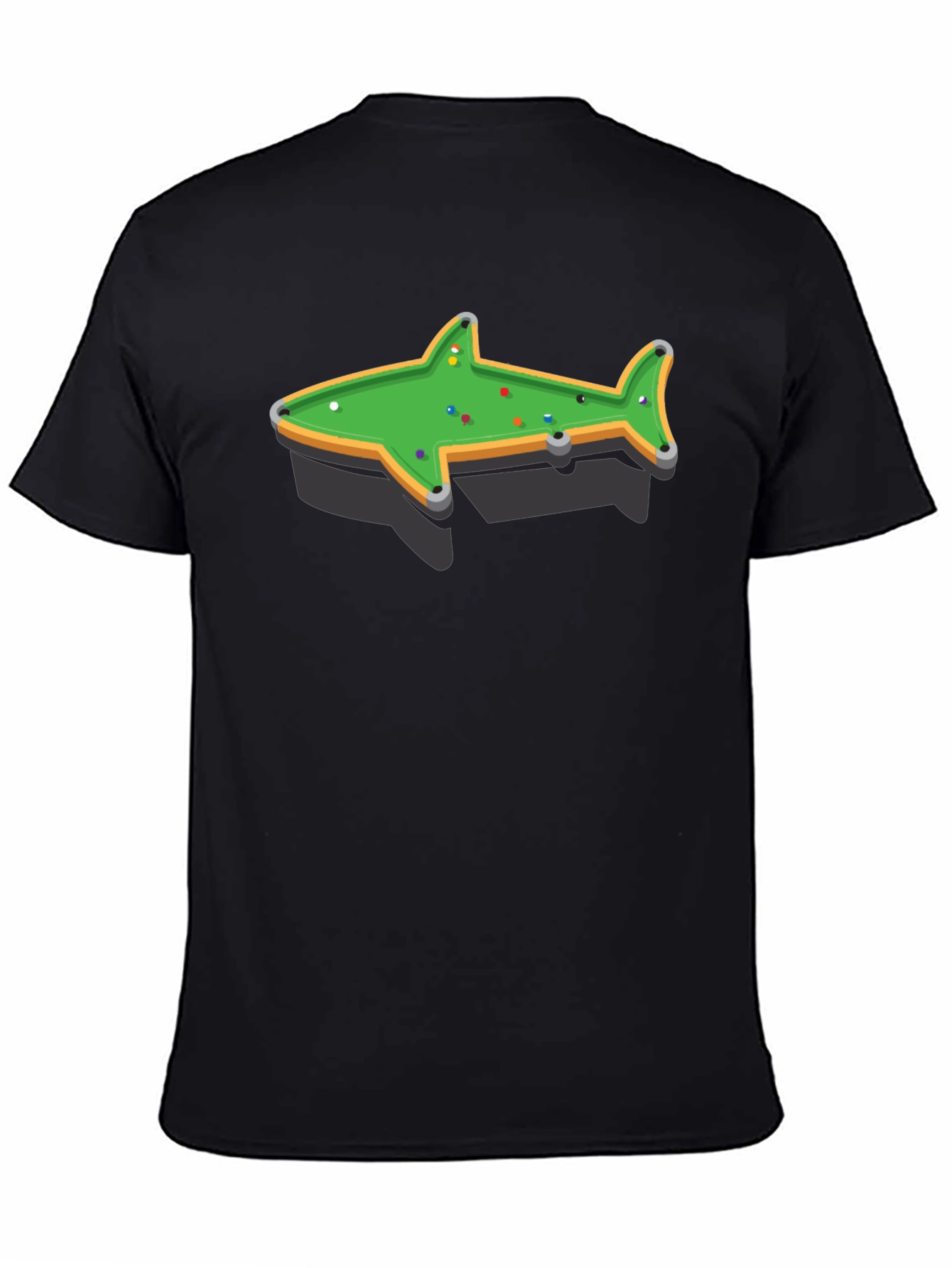 Shark Pool Table Graphic Tee - Unique Billiards Shirt