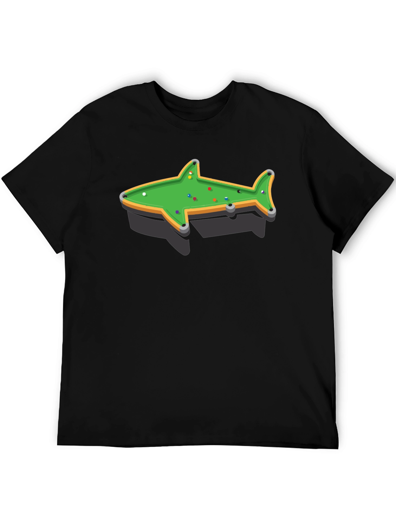 Shark Pool Table Graphic Tee - Unique Billiards Shirt