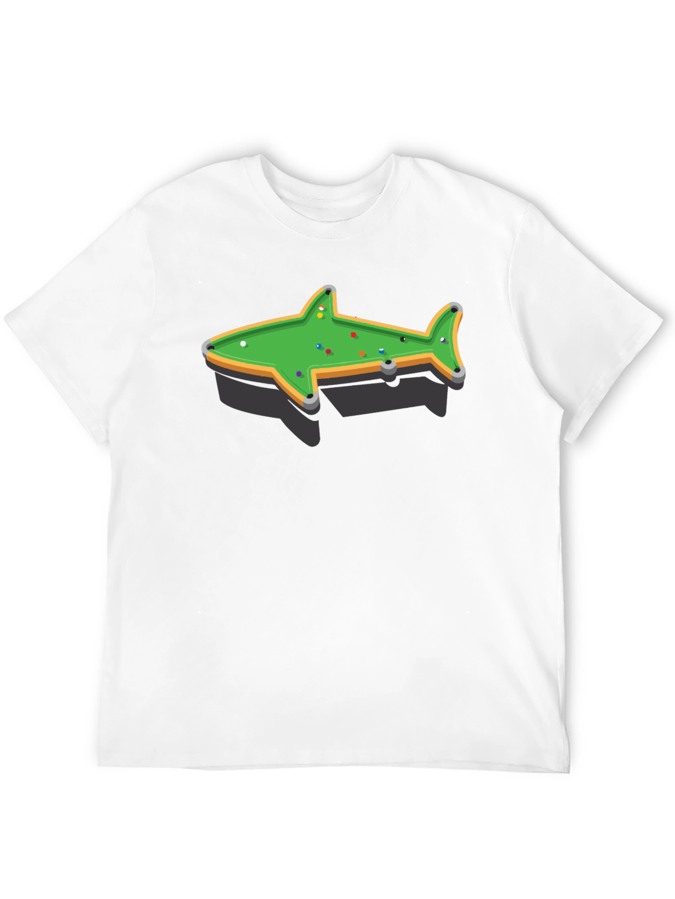 Shark Pool Table Graphic Tee - Unique Billiards Shirt