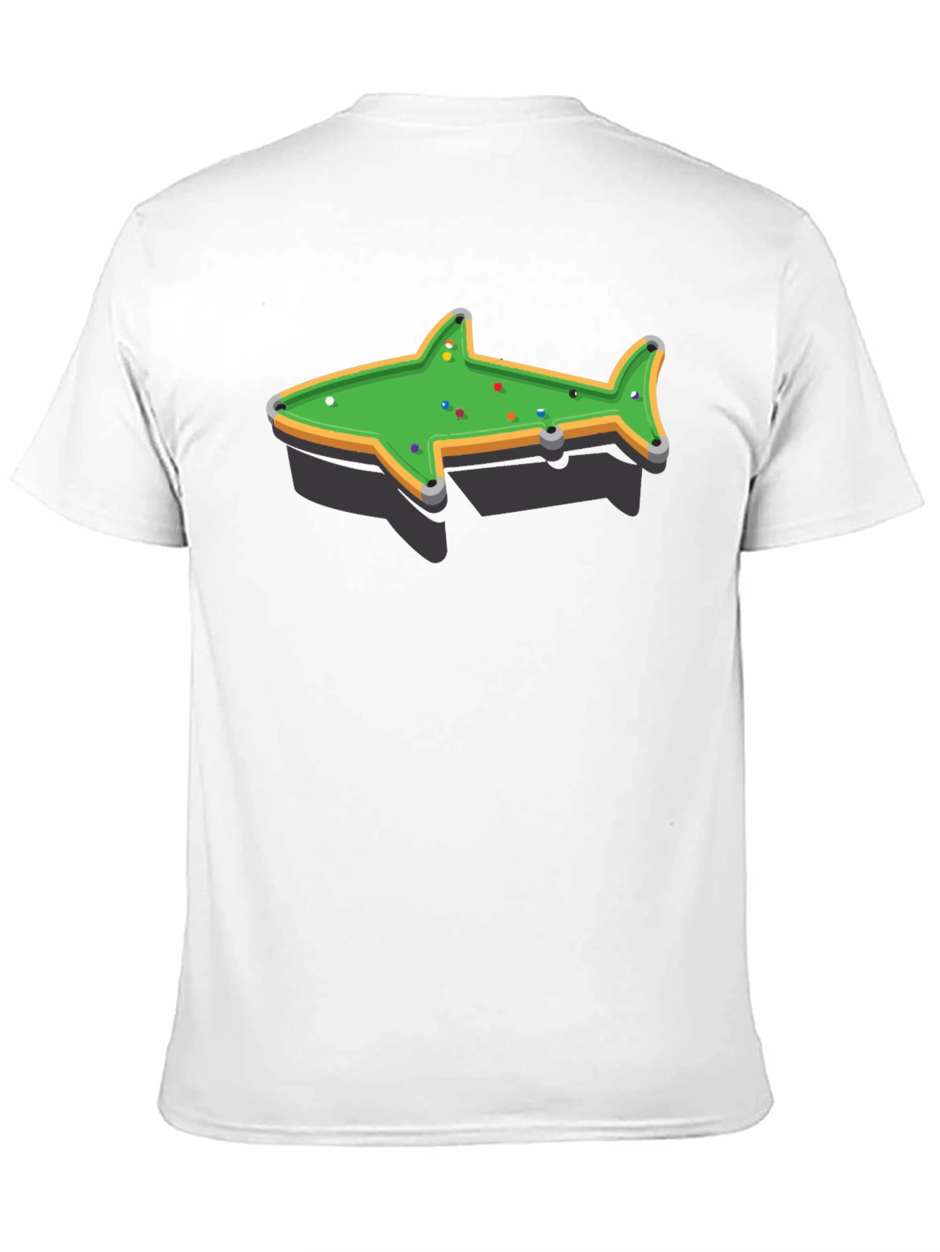Shark Pool Table Graphic Tee - Unique Billiards Shirt
