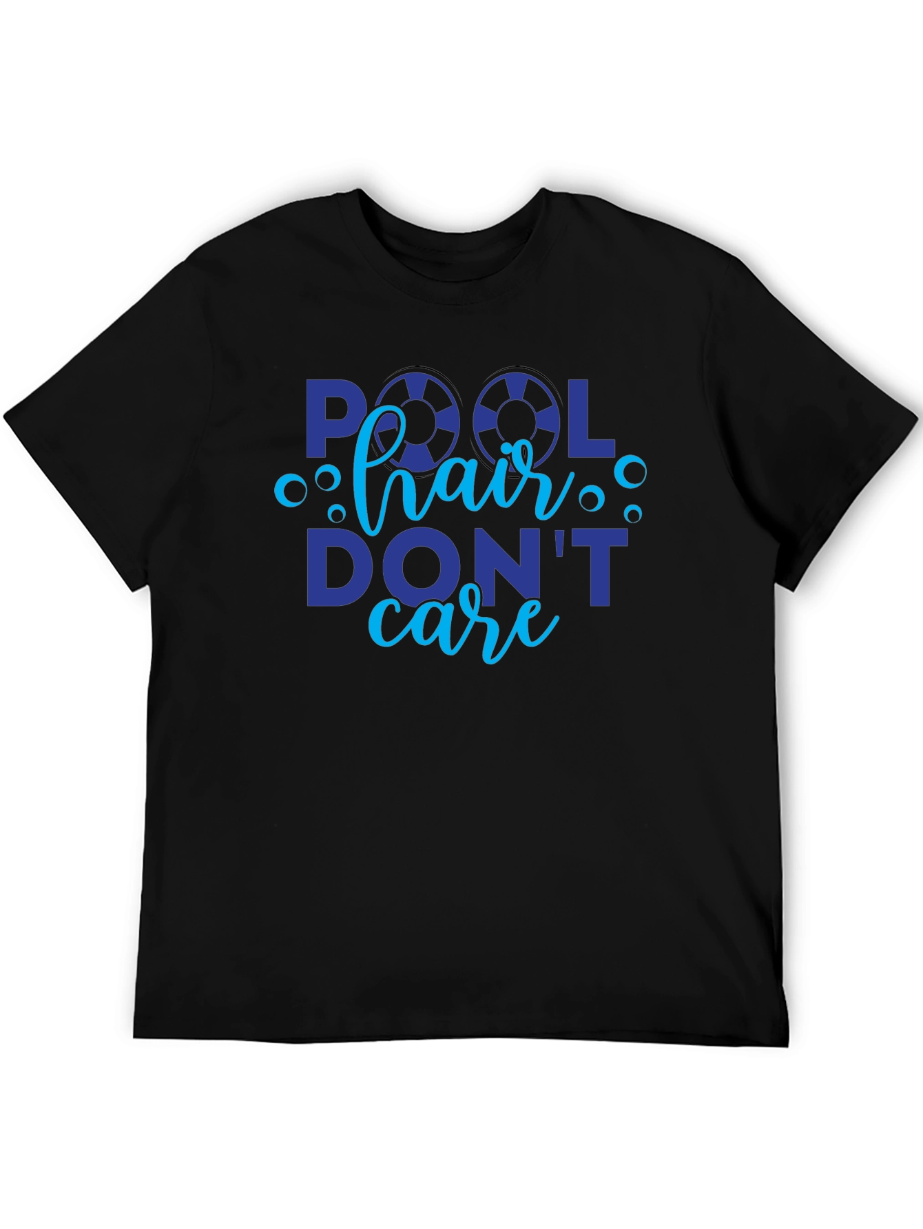 Pool Hair Dont Care Graphic Tee - Black