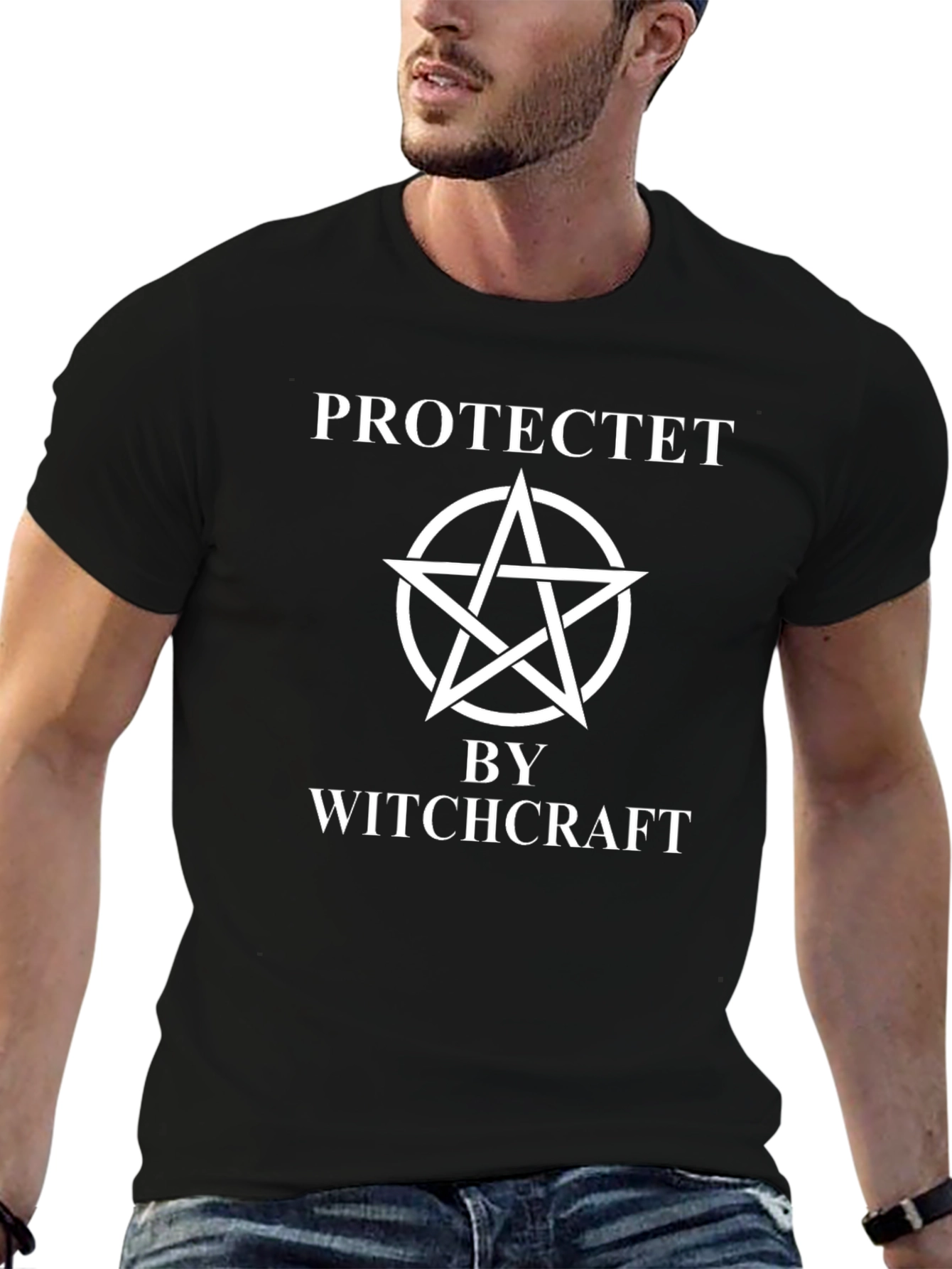 Protected by Witchcraft Graphic Tee - Black