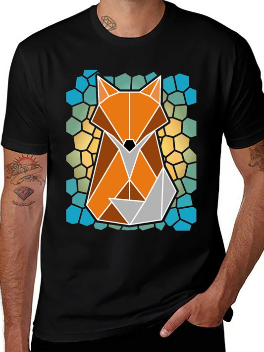 Geometric Fox T-Shirt - Abstract Animal Tee
