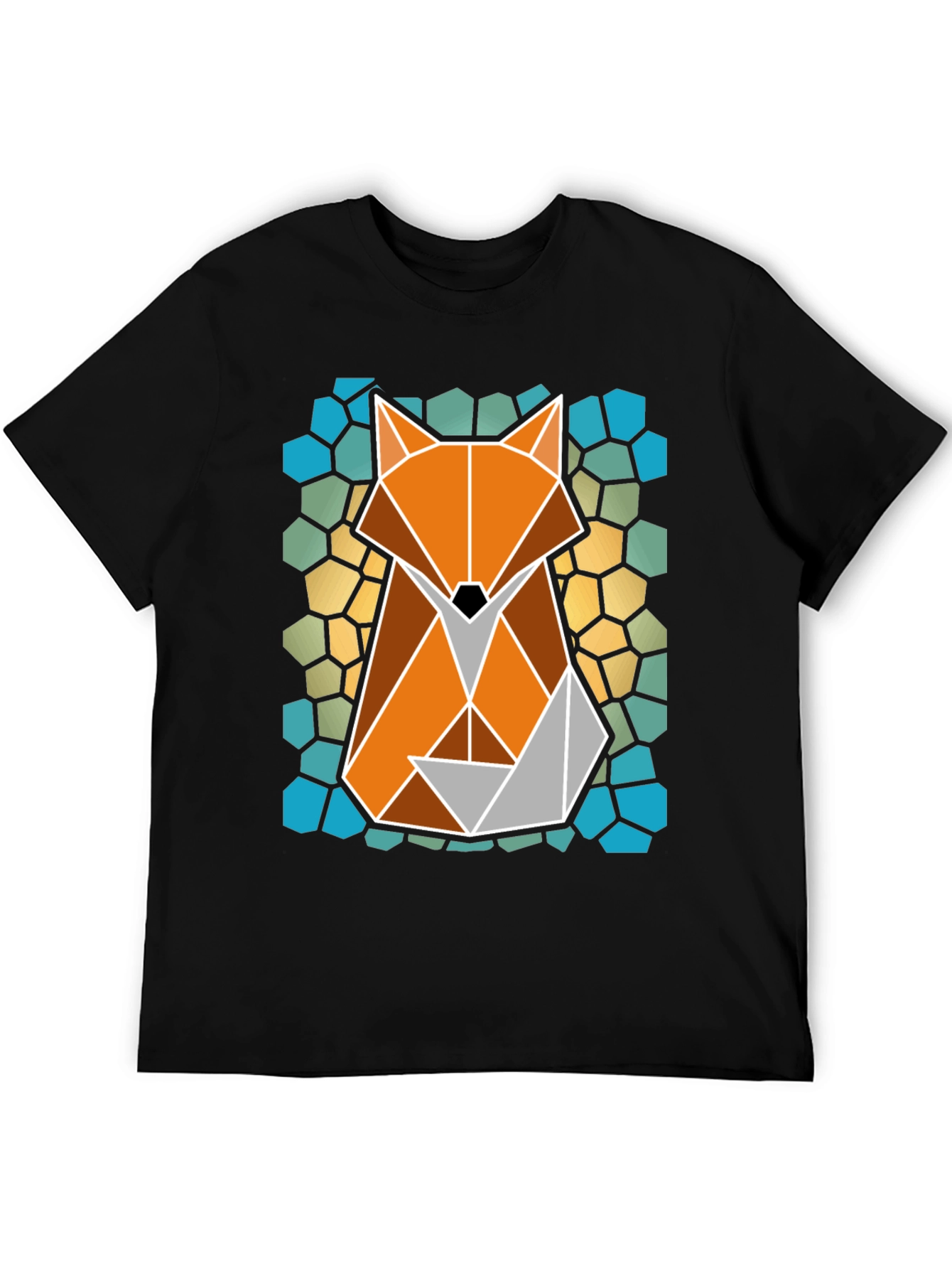 Geometric Fox T-Shirt - Abstract Animal Tee