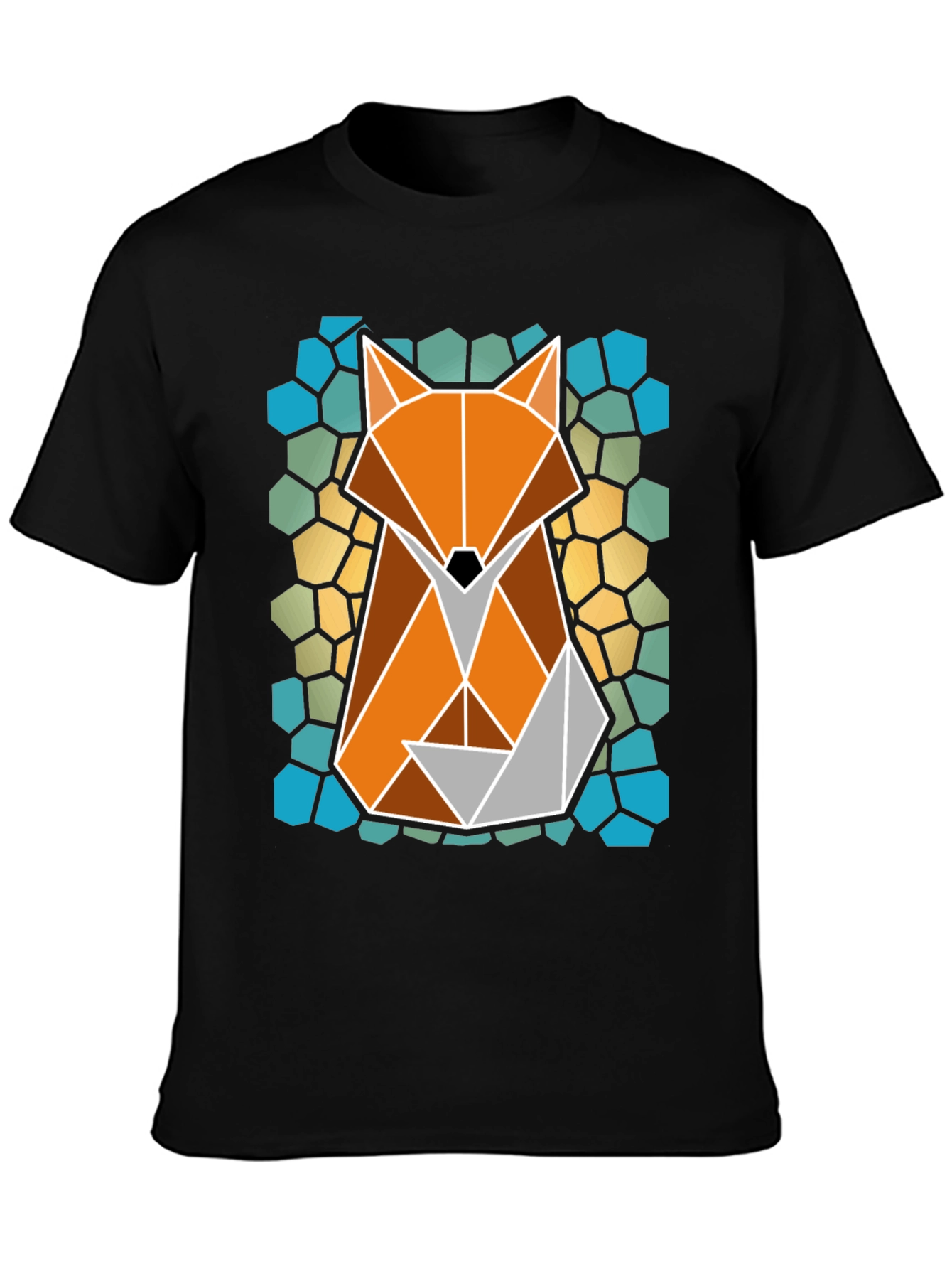 Geometric Fox T-Shirt - Abstract Animal Tee