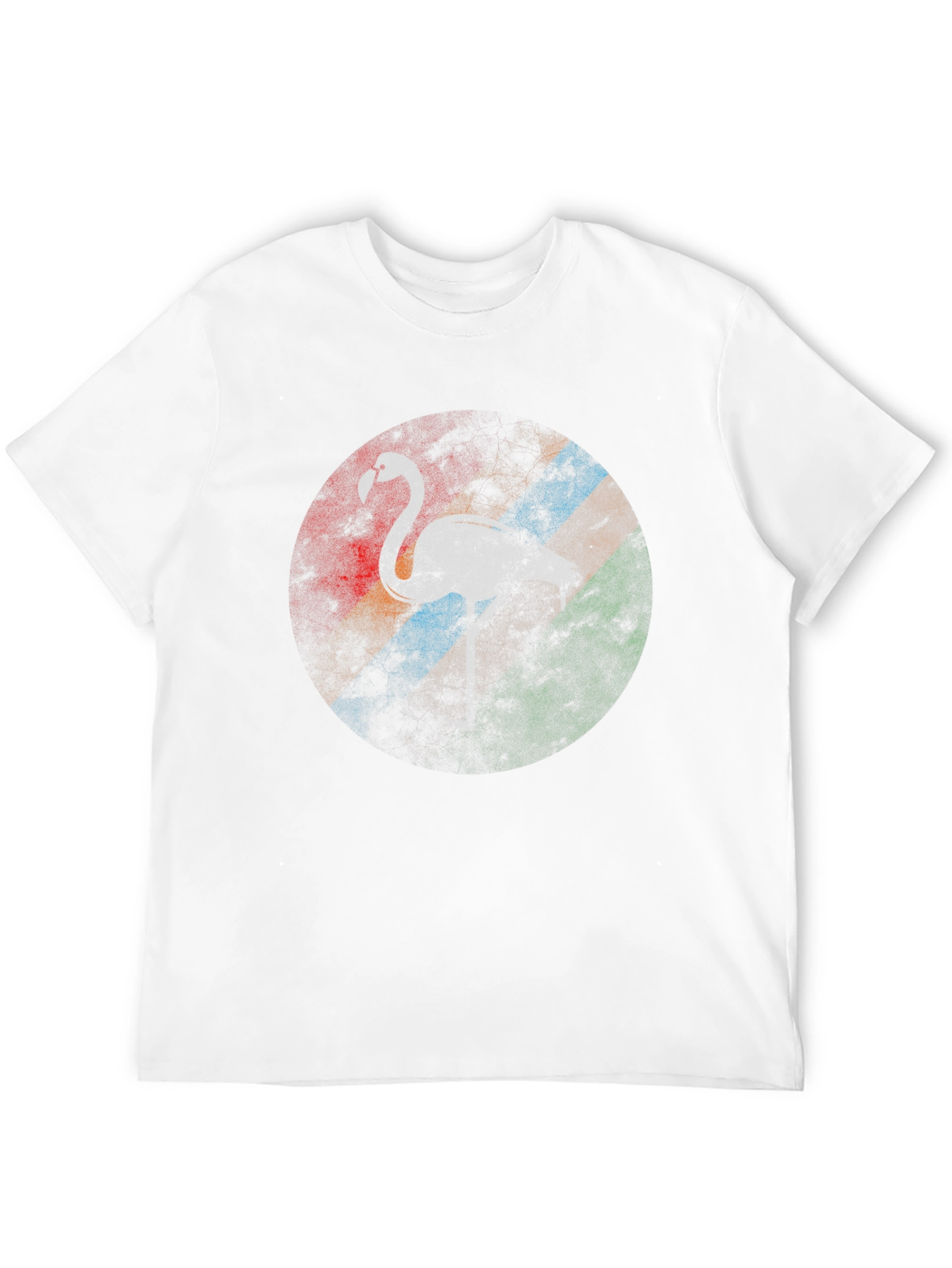 Retro Flamingo Graphic Tee - Casual Black T-Shirt