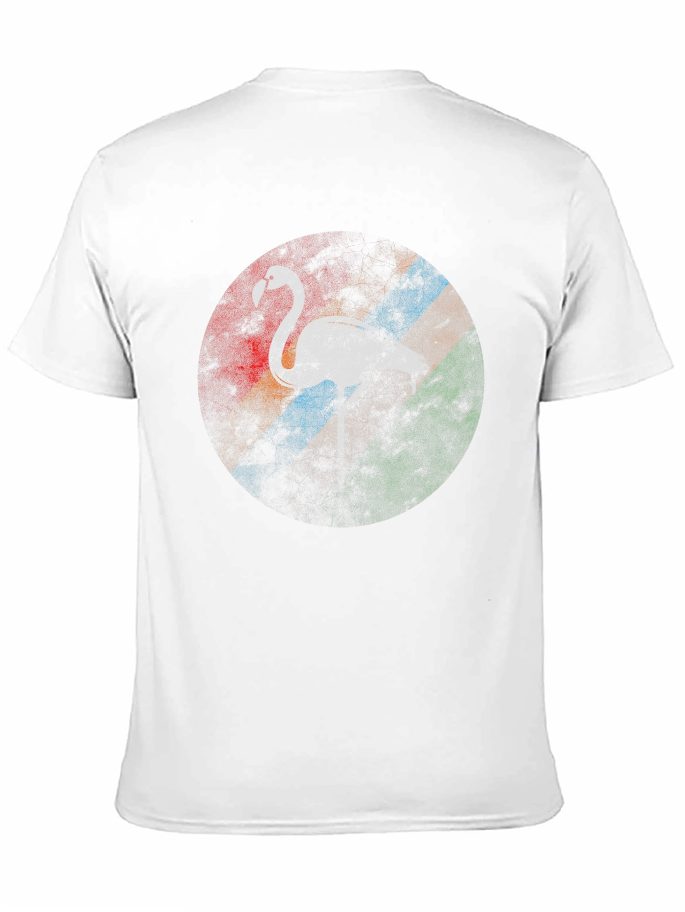 Retro Flamingo Graphic Tee - Casual Black T-Shirt