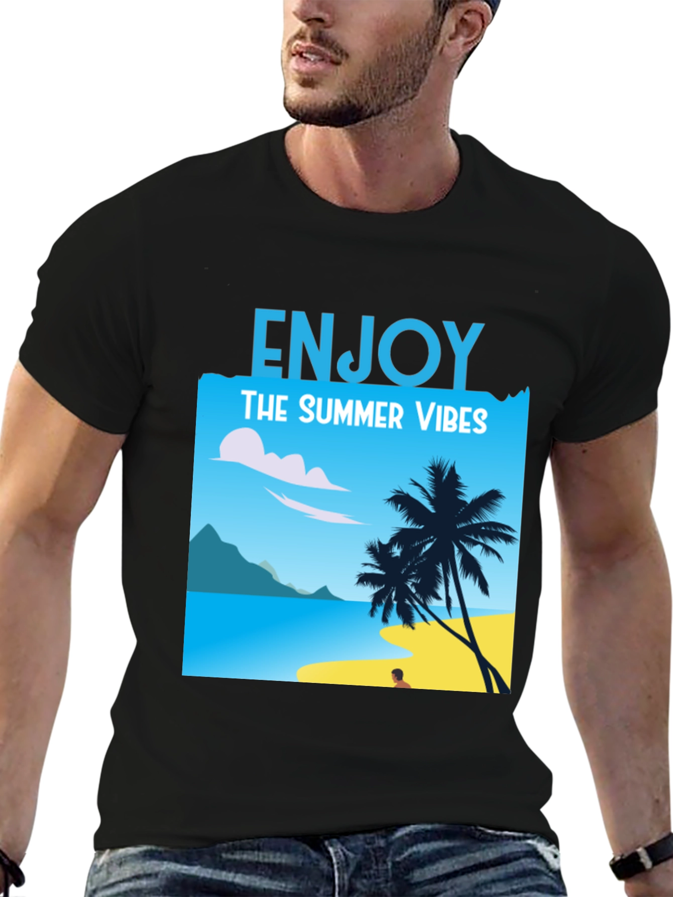 Enjoy Summer Vibes T-Shirt: Beach Graphic Tee