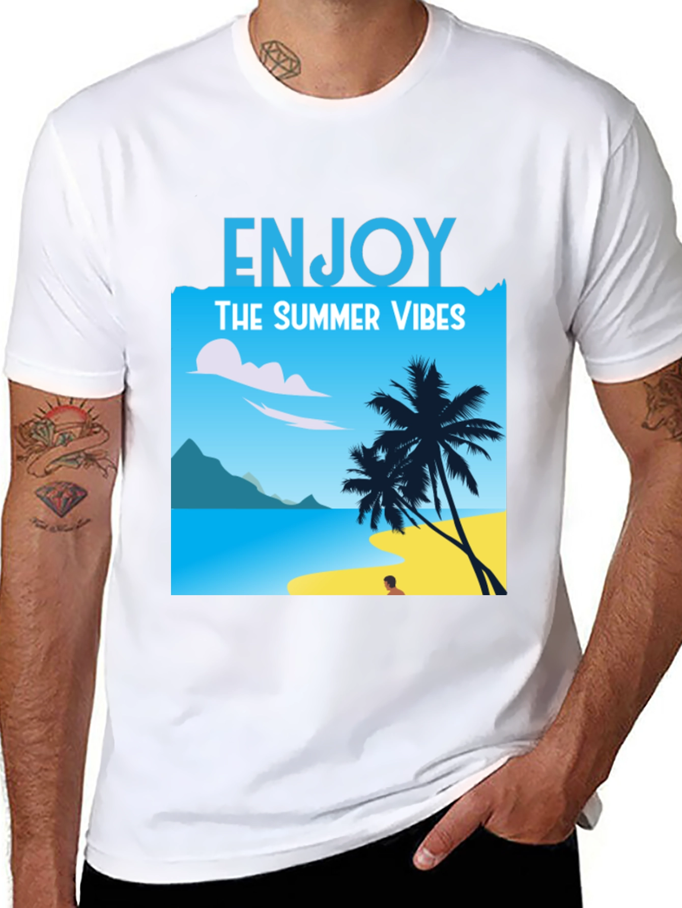 Enjoy Summer Vibes T-Shirt: Beach Graphic Tee