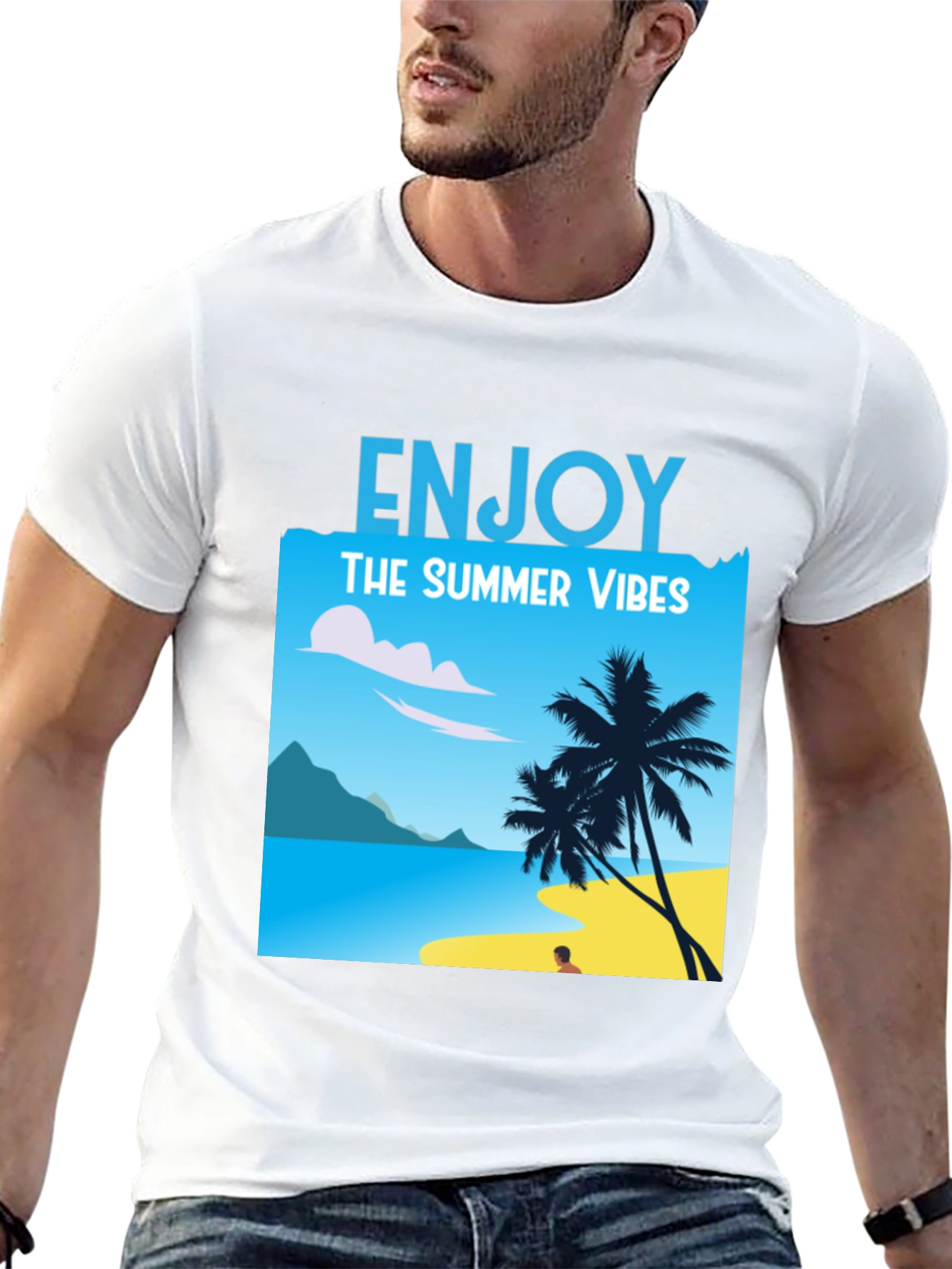 Enjoy Summer Vibes T-Shirt: Beach Graphic Tee