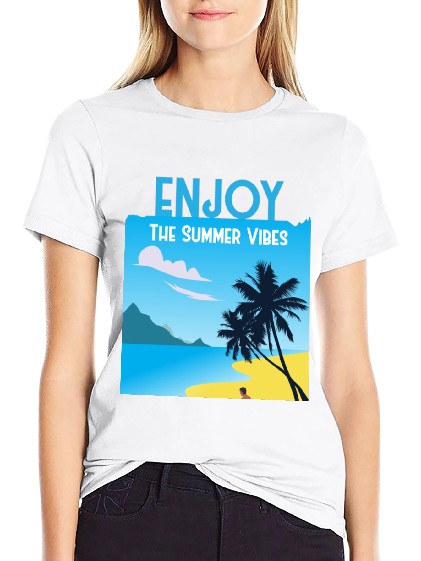 Enjoy Summer Vibes T-Shirt: Beach Graphic Tee