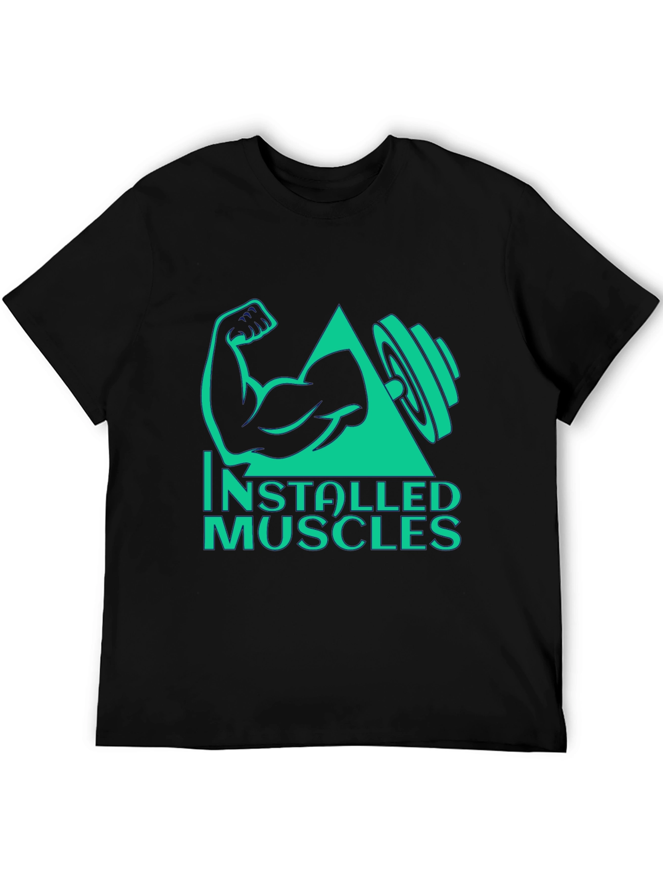 Installed Muscles Black Graphic Tee
