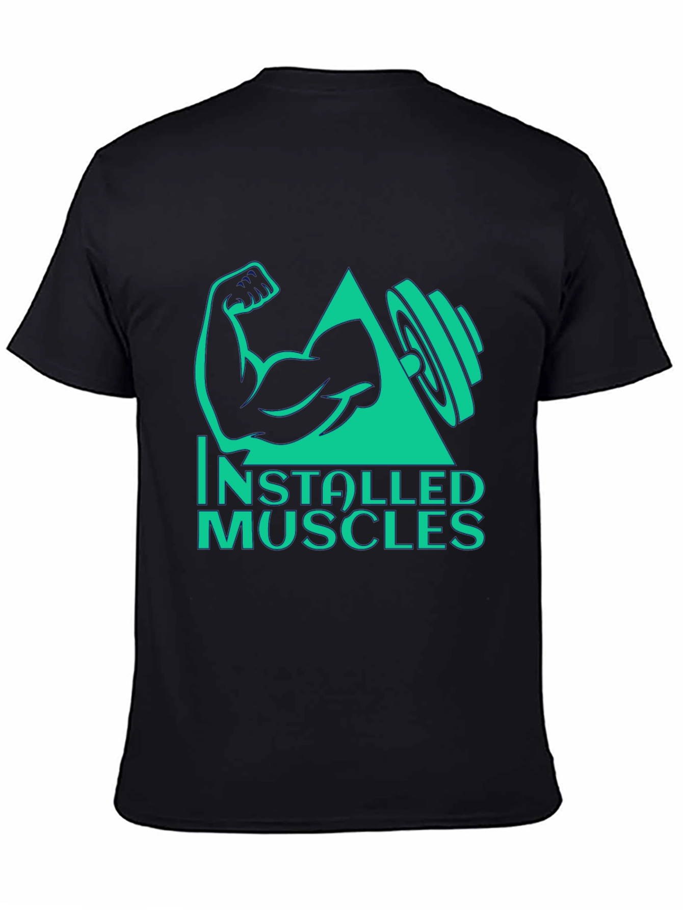 Installed Muscles Black Graphic Tee
