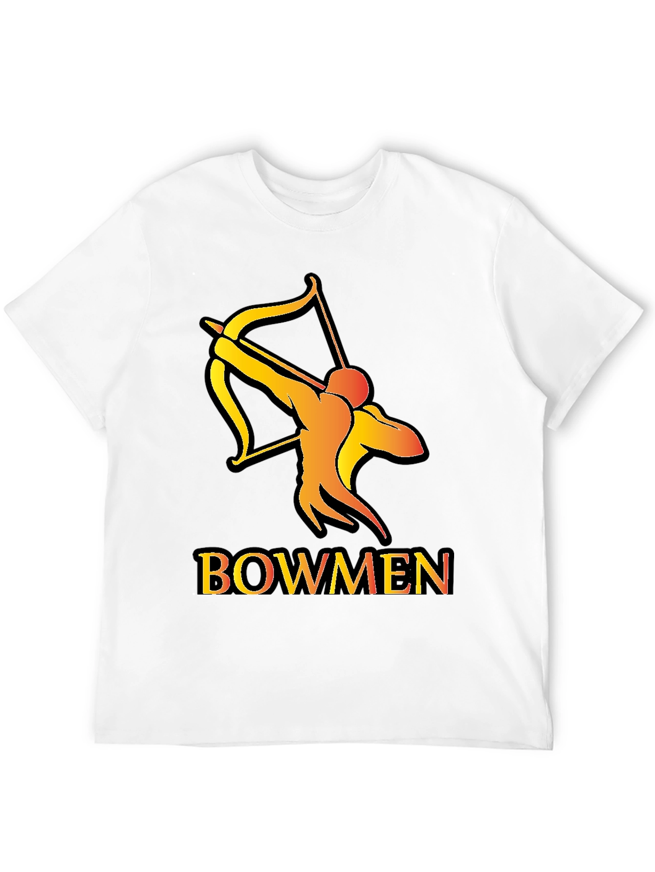 Bowmen Graphic Tee - Archery Design Black T-Shirt