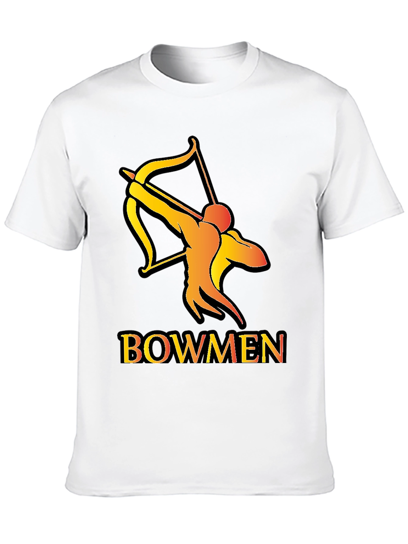 Bowmen Graphic Tee - Archery Design Black T-Shirt