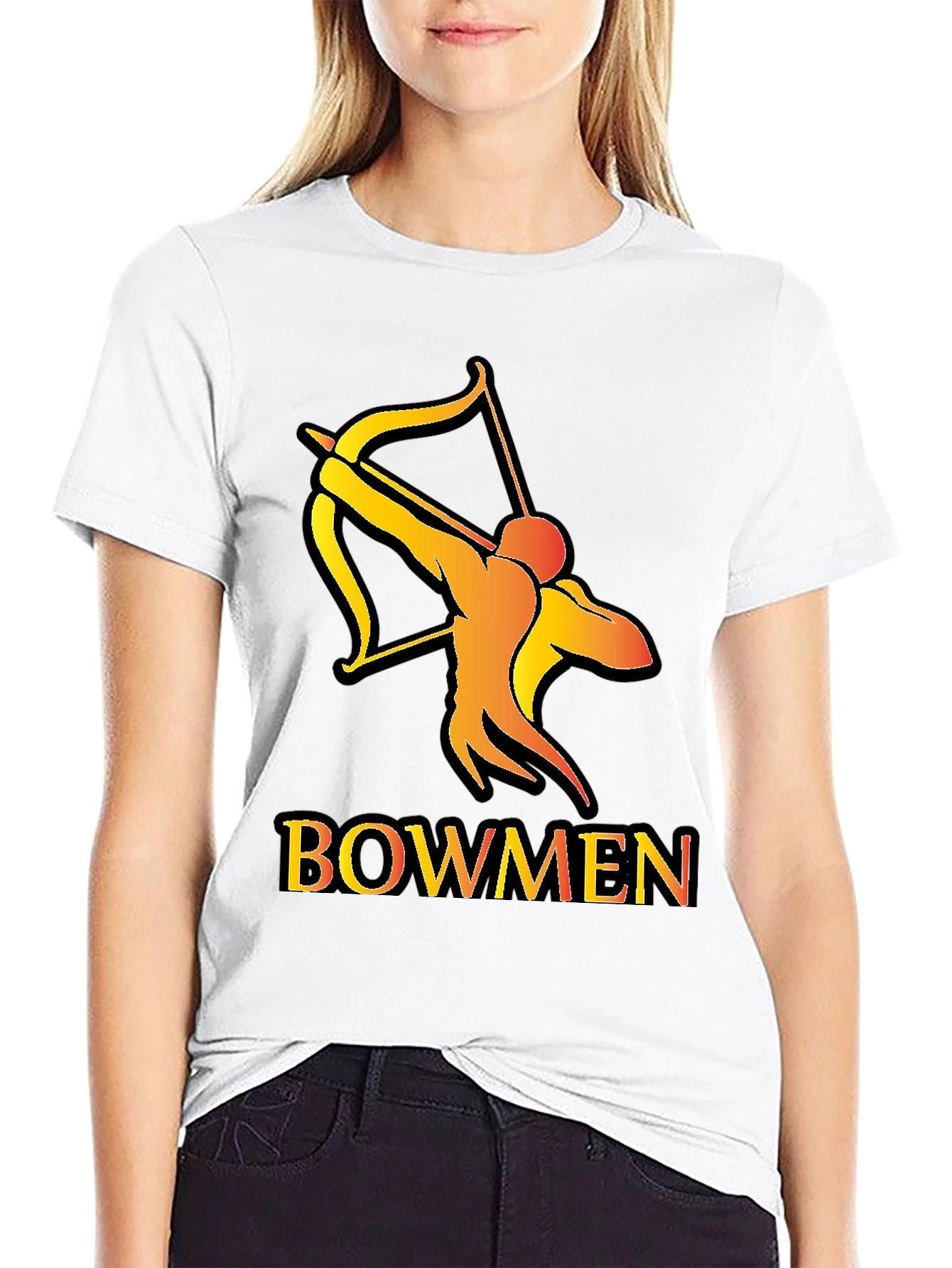 Bowmen Graphic Tee - Archery Design Black T-Shirt