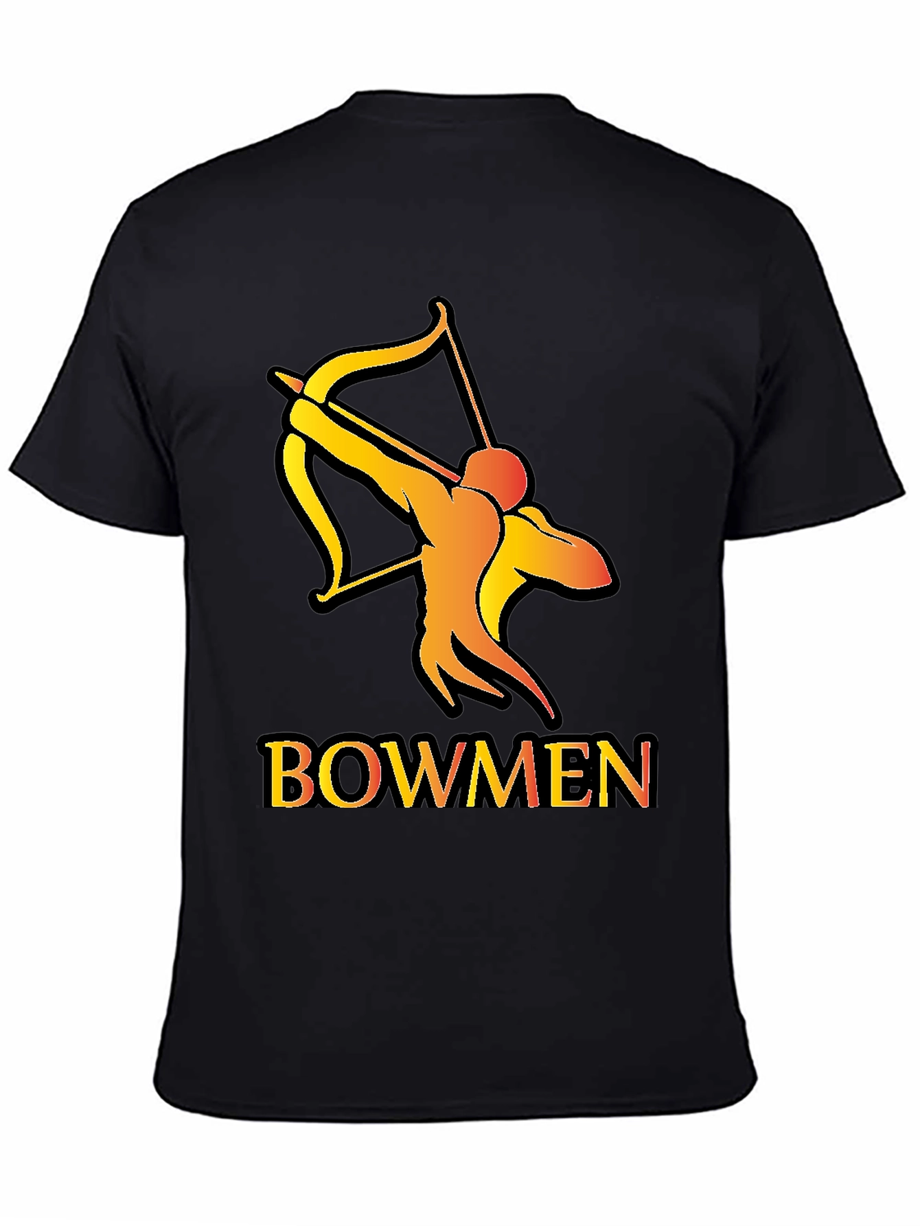 Bowmen Graphic Tee - Archery Design Black T-Shirt