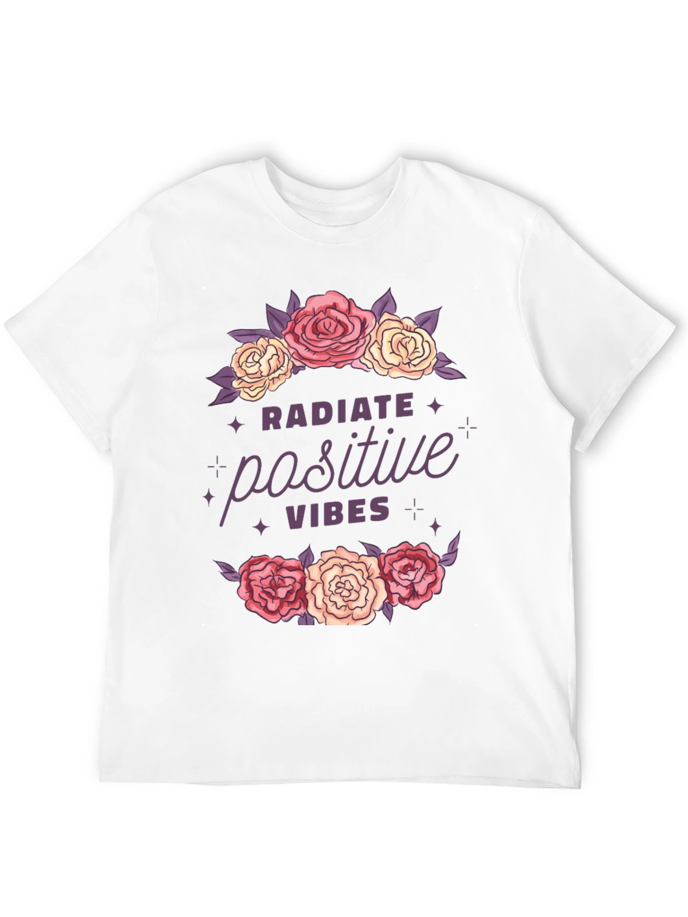 Radiate Positive Vibes Floral Graphic T-Shirt