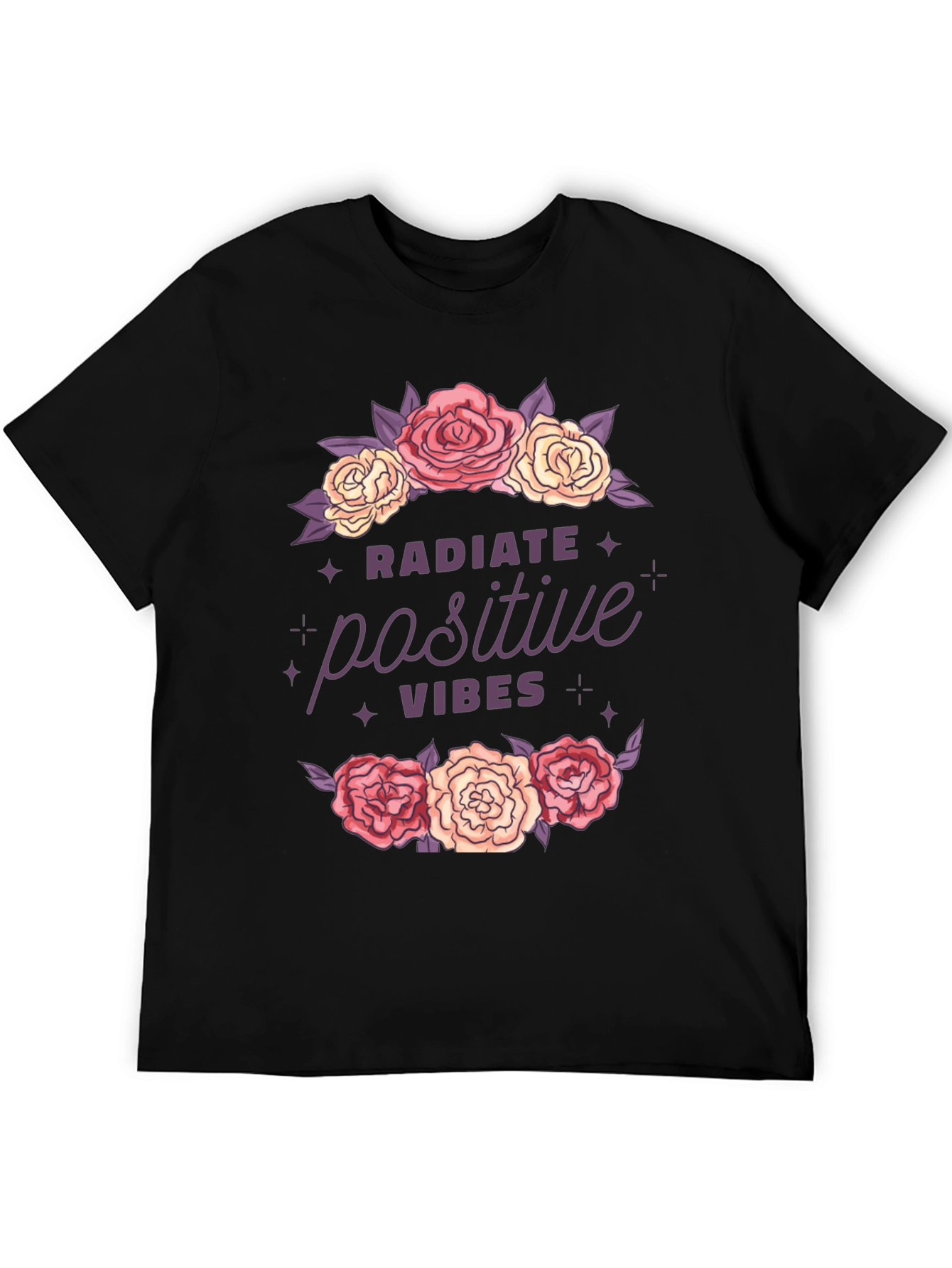 Radiate Positive Vibes Floral Graphic T-Shirt