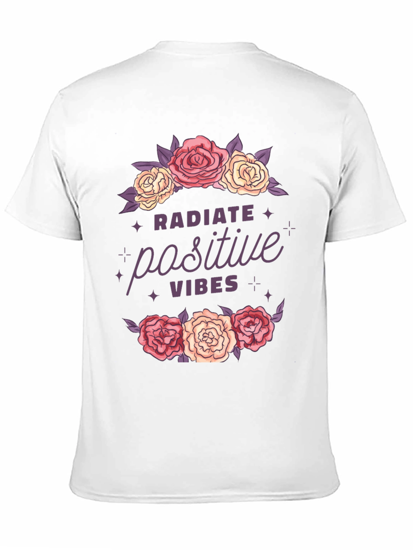 Radiate Positive Vibes Floral Graphic T-Shirt