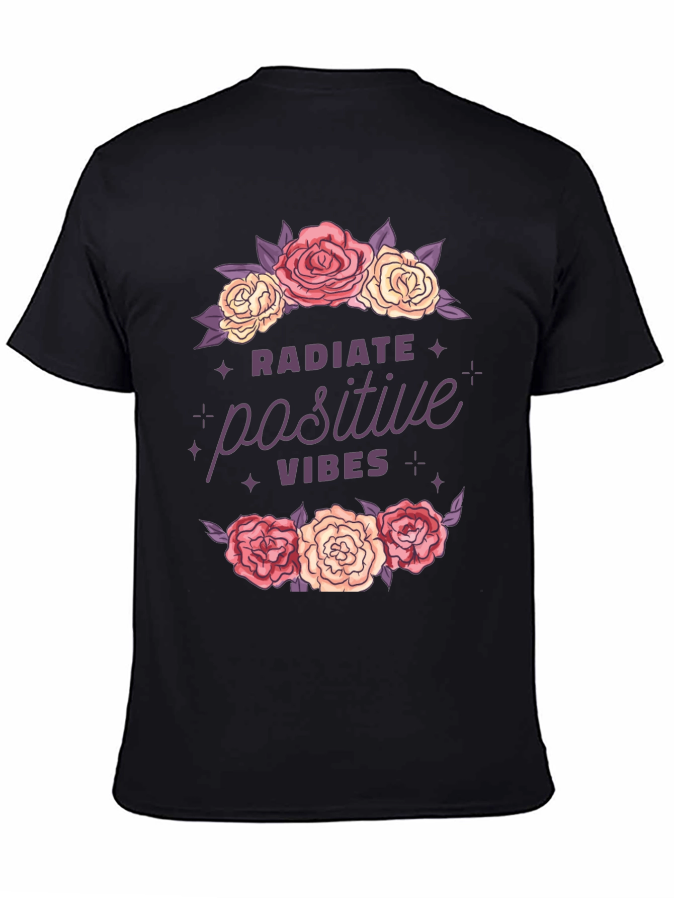 Radiate Positive Vibes Floral Graphic T-Shirt