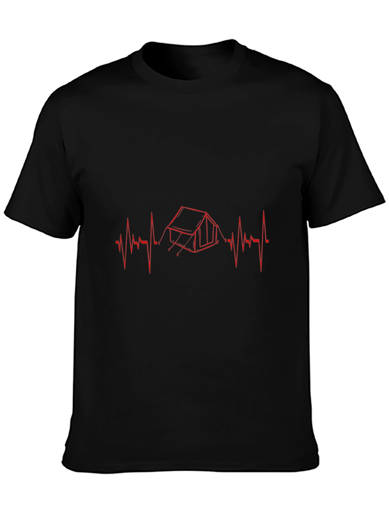 Camping Heartbeat Graphic Tee - Outdoor Adventure Shirt