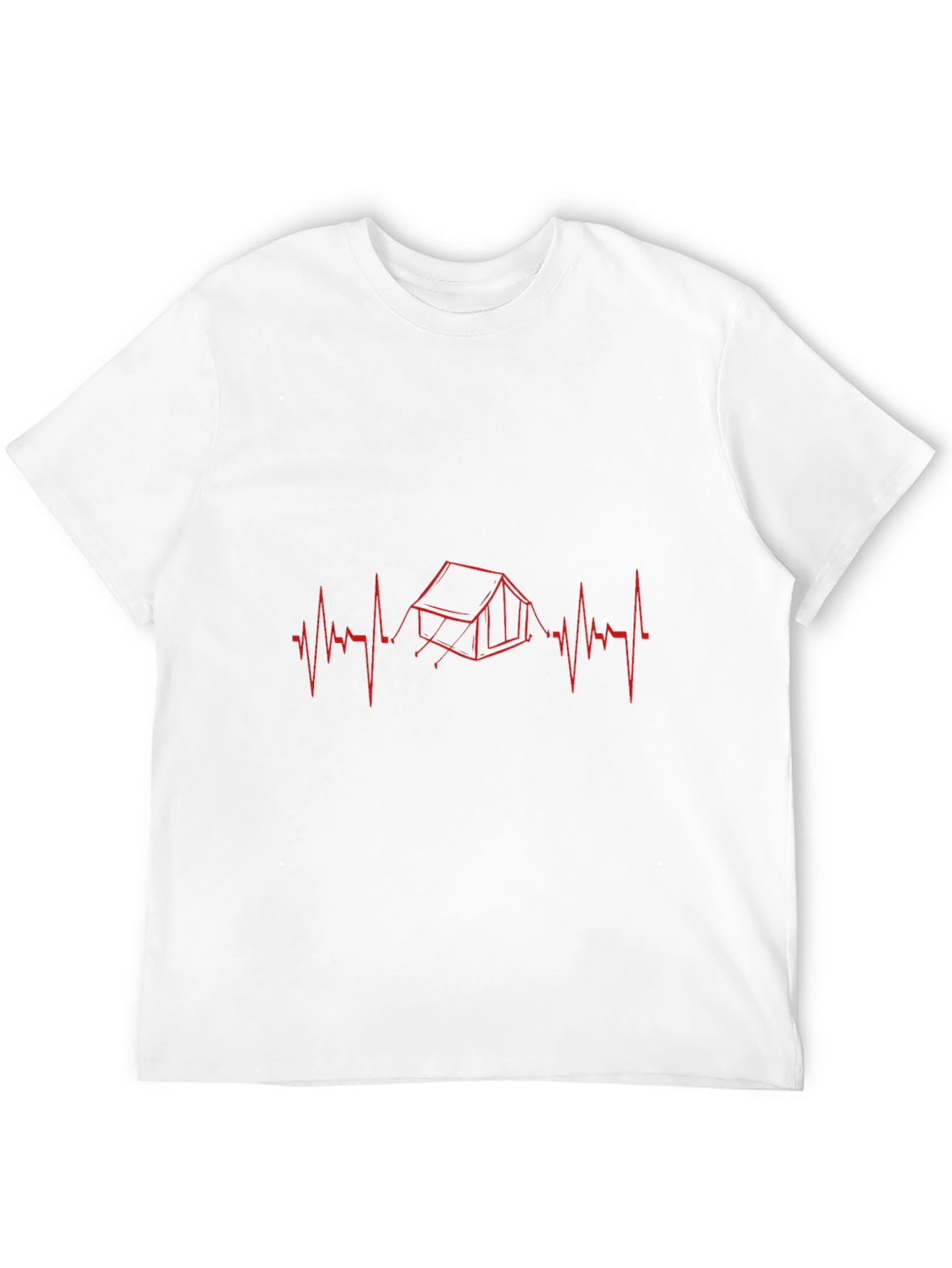 Camping Heartbeat Graphic Tee - Outdoor Adventure Shirt