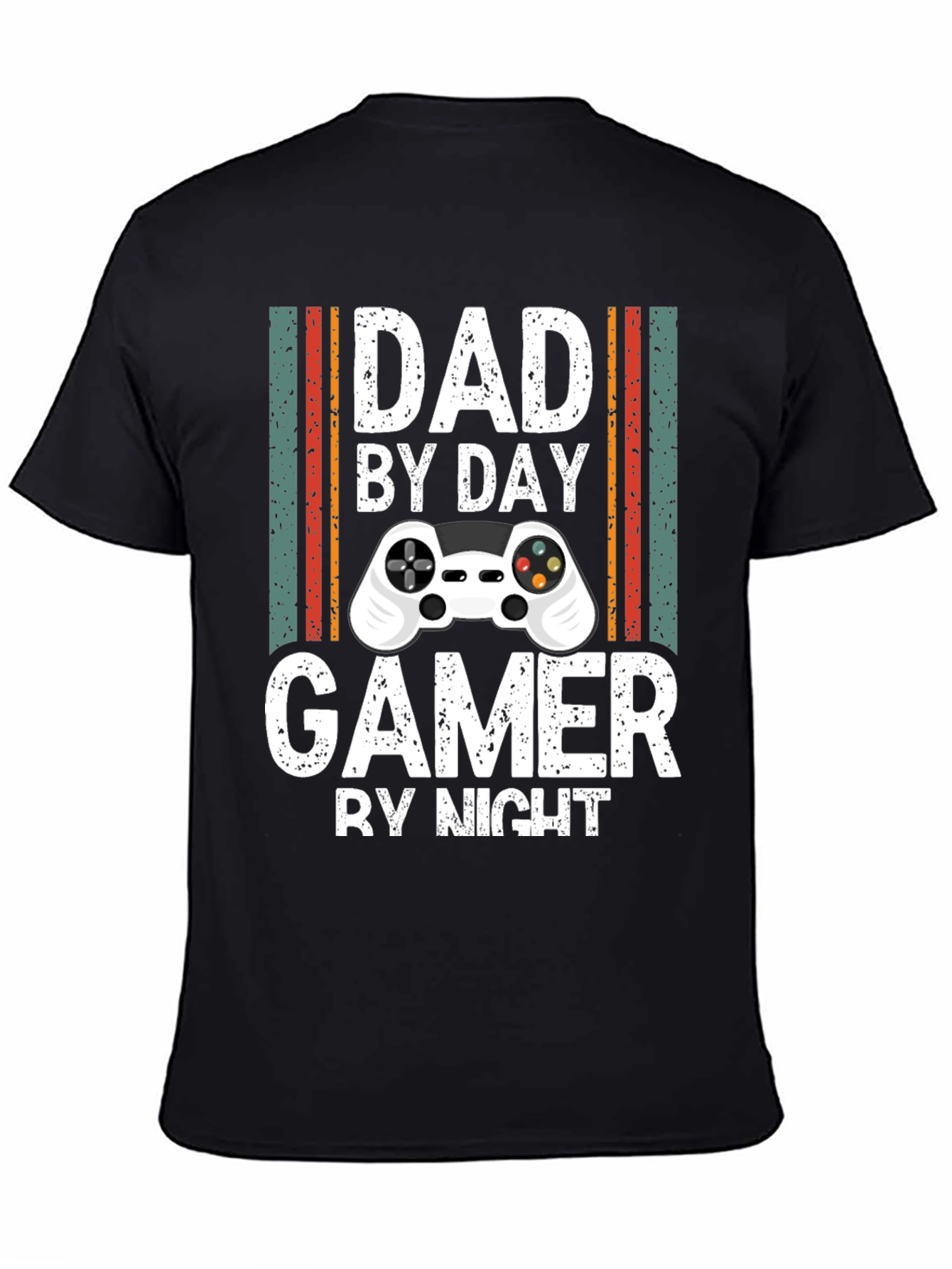 Dad By Day Gamer By Night Black T-Shirt