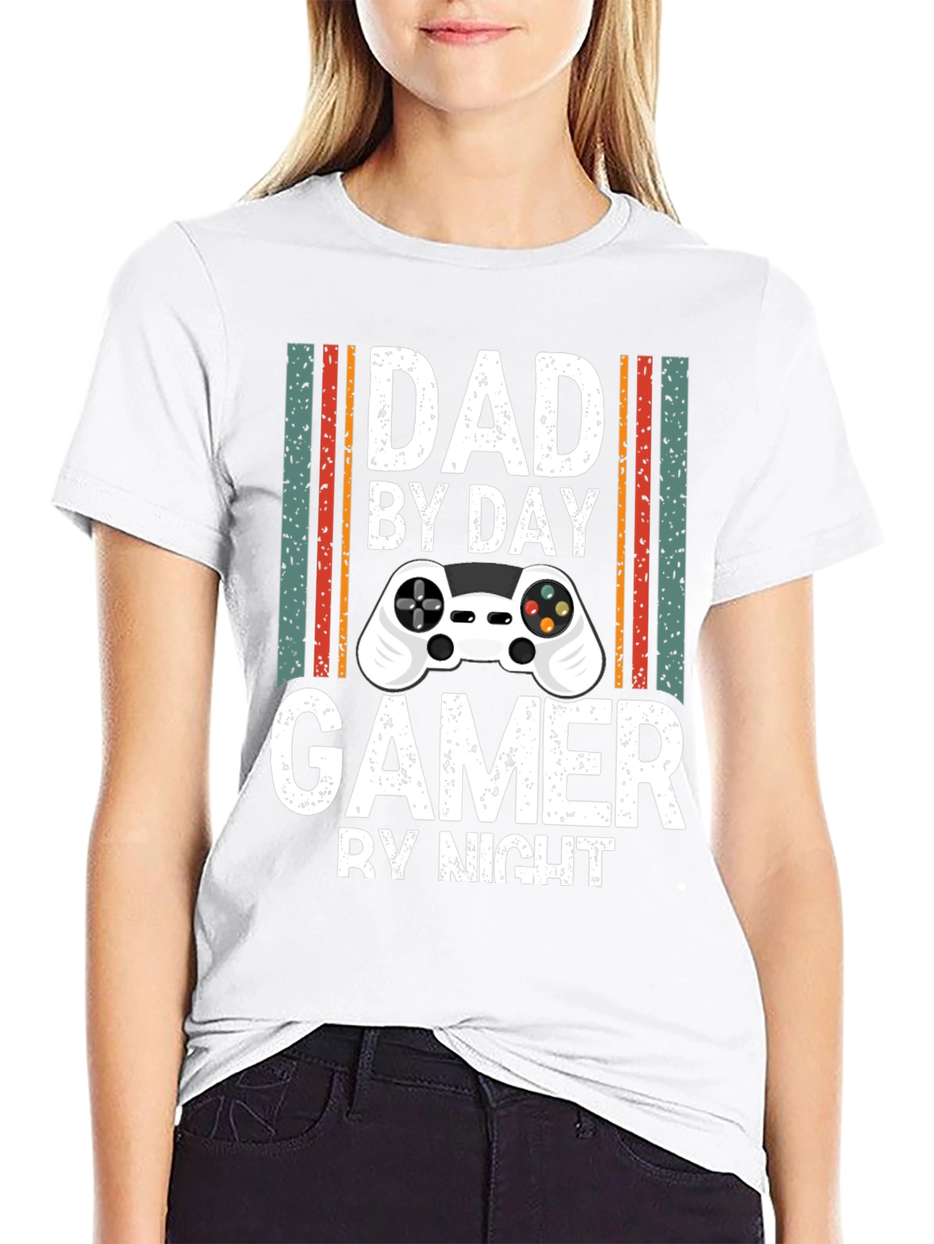 Dad By Day Gamer By Night Black T-Shirt