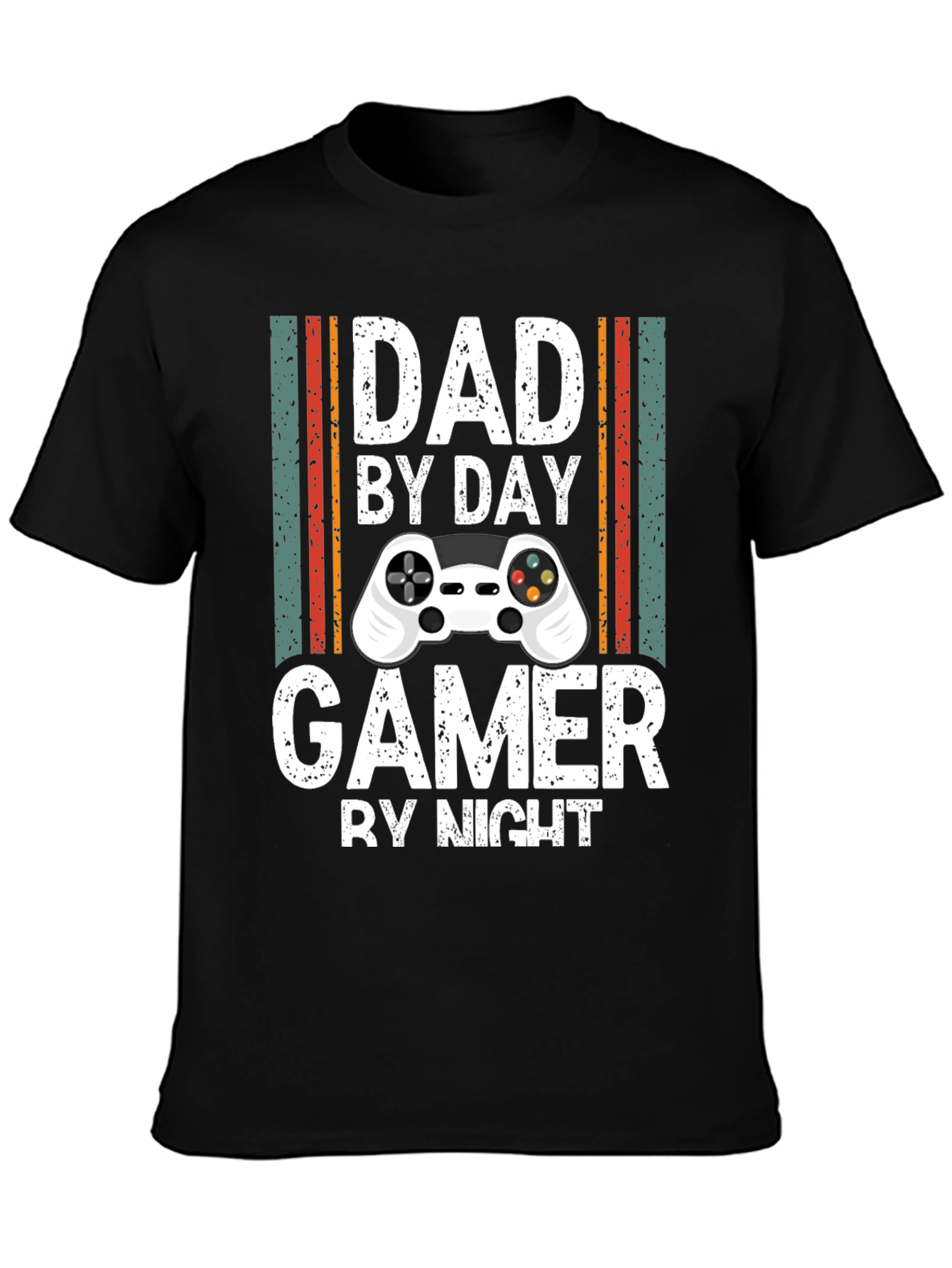 Dad By Day Gamer By Night Black T-Shirt