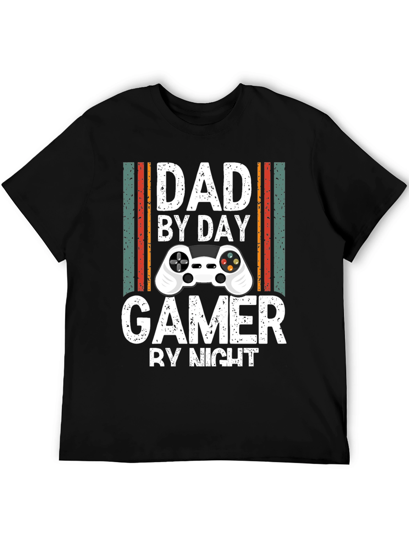 Dad By Day Gamer By Night Black T-Shirt