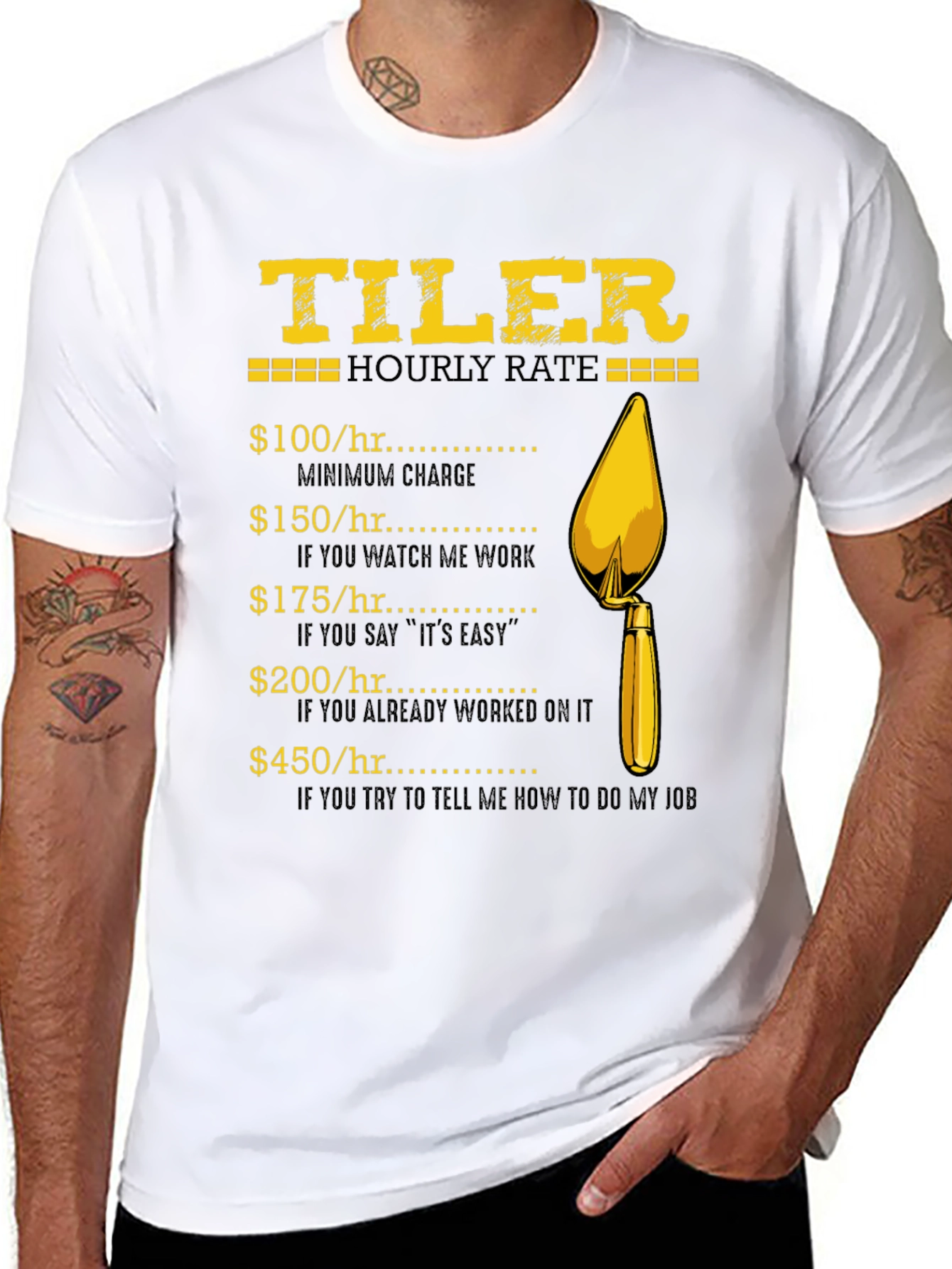Tiler Hourly Rate Graphic T-Shirt