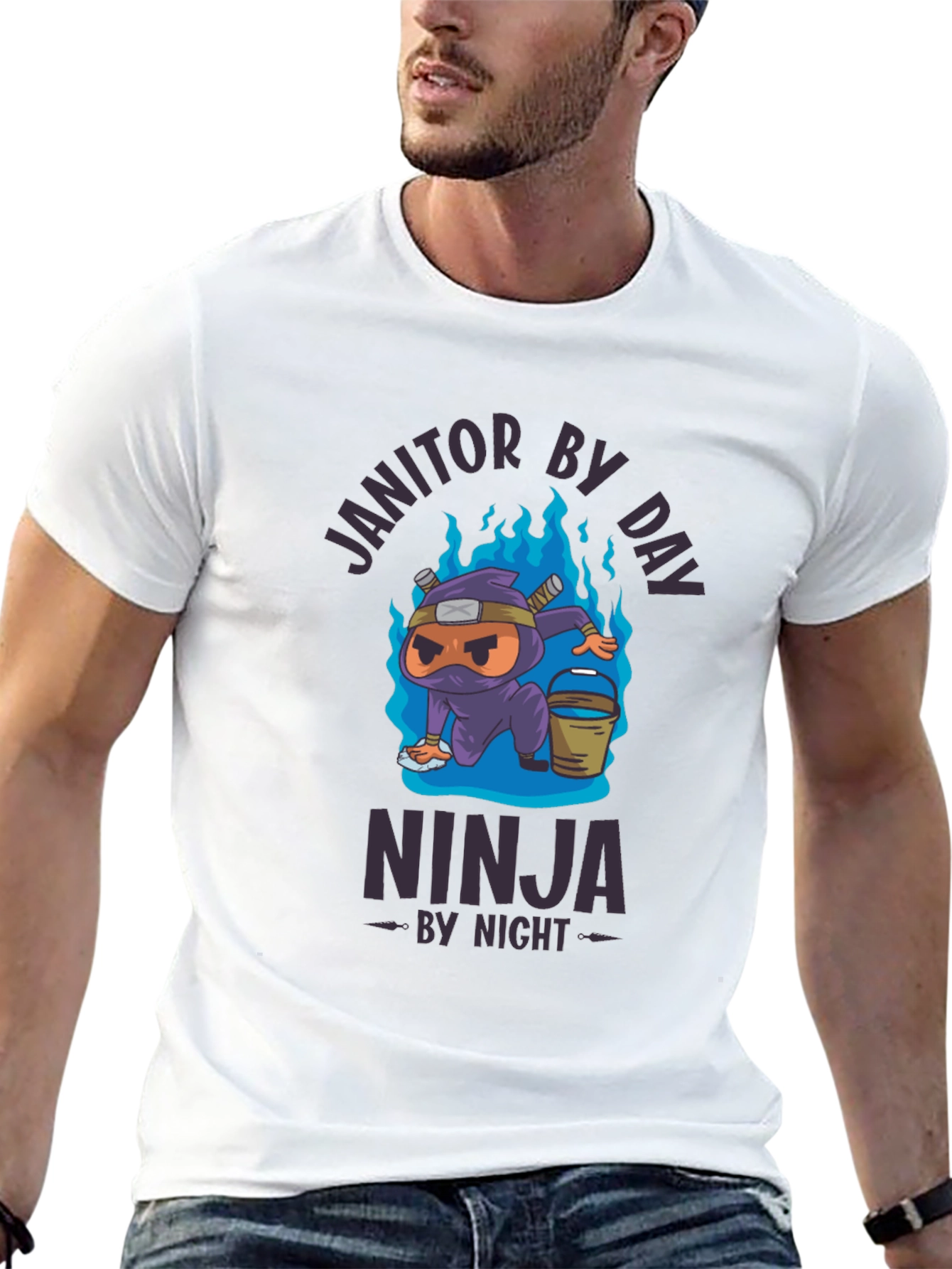 Janitor By Day Ninja By Night T-Shirt