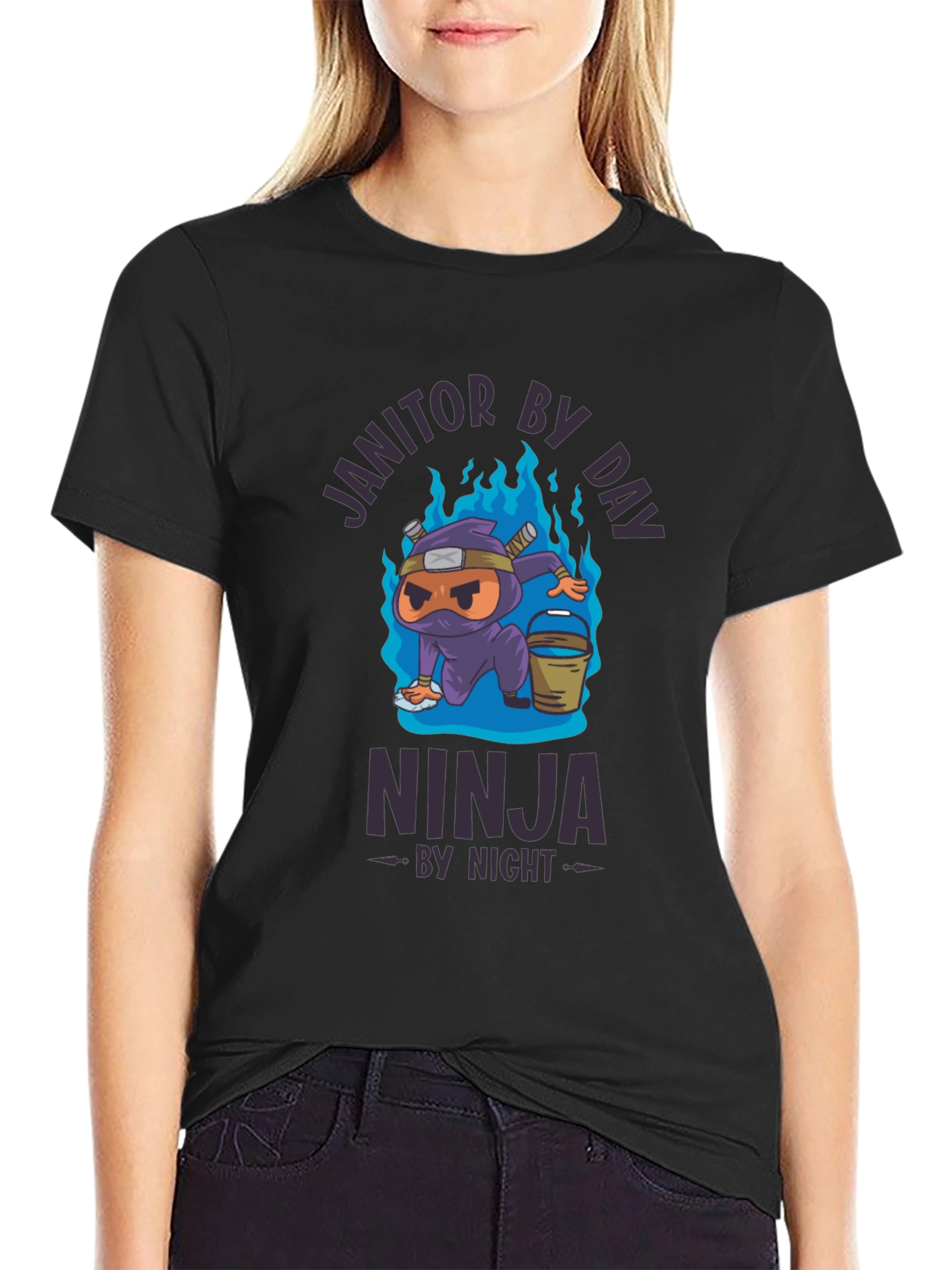 Janitor By Day Ninja By Night T-Shirt