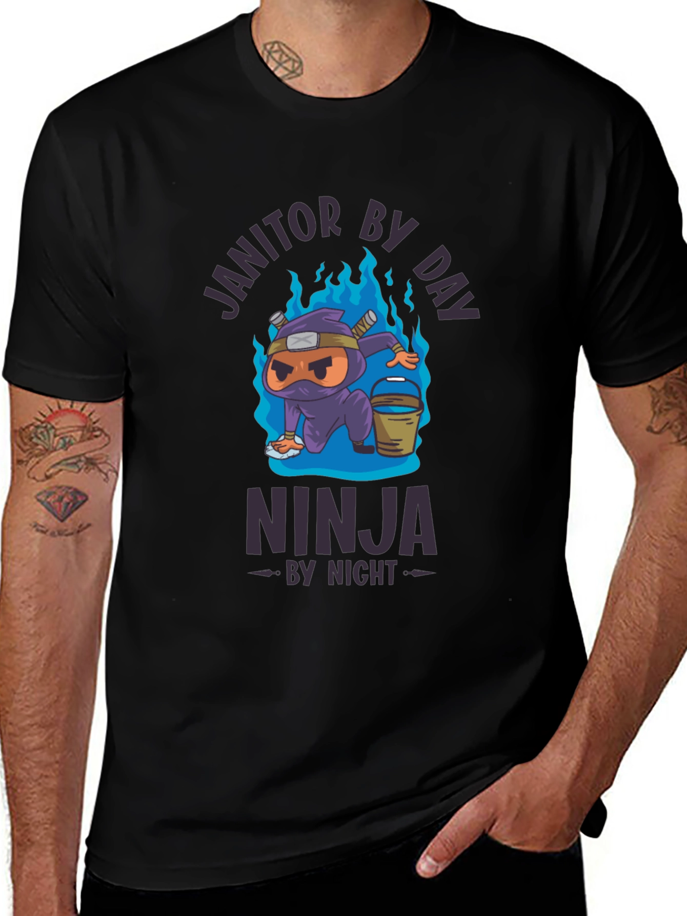 Janitor By Day Ninja By Night T-Shirt