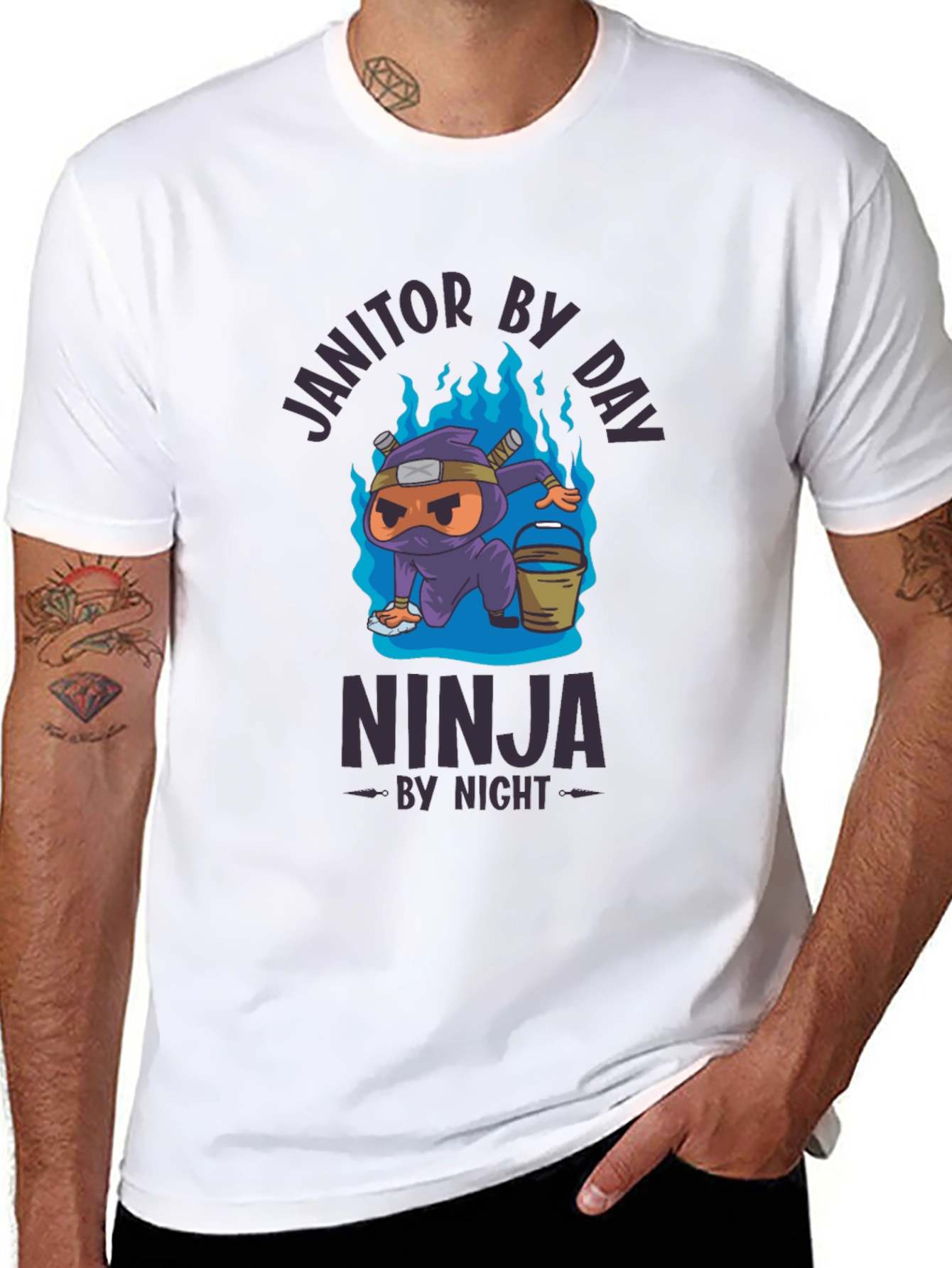 Janitor By Day Ninja By Night T-Shirt