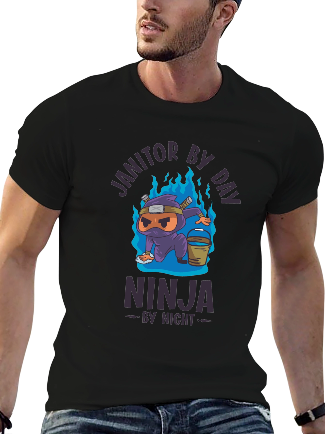 Janitor By Day Ninja By Night T-Shirt