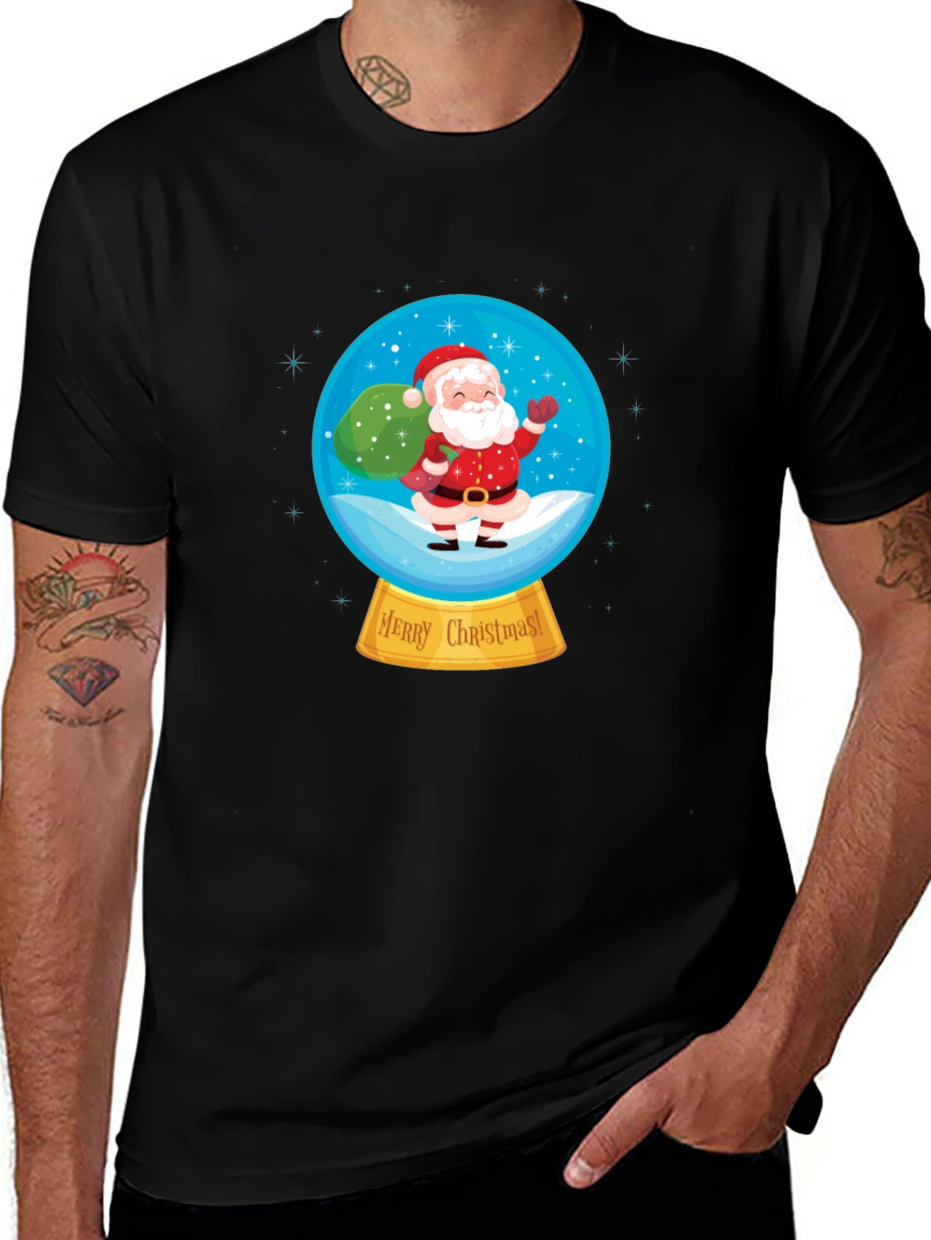 Christmas Santa Snow Globe T-Shirt