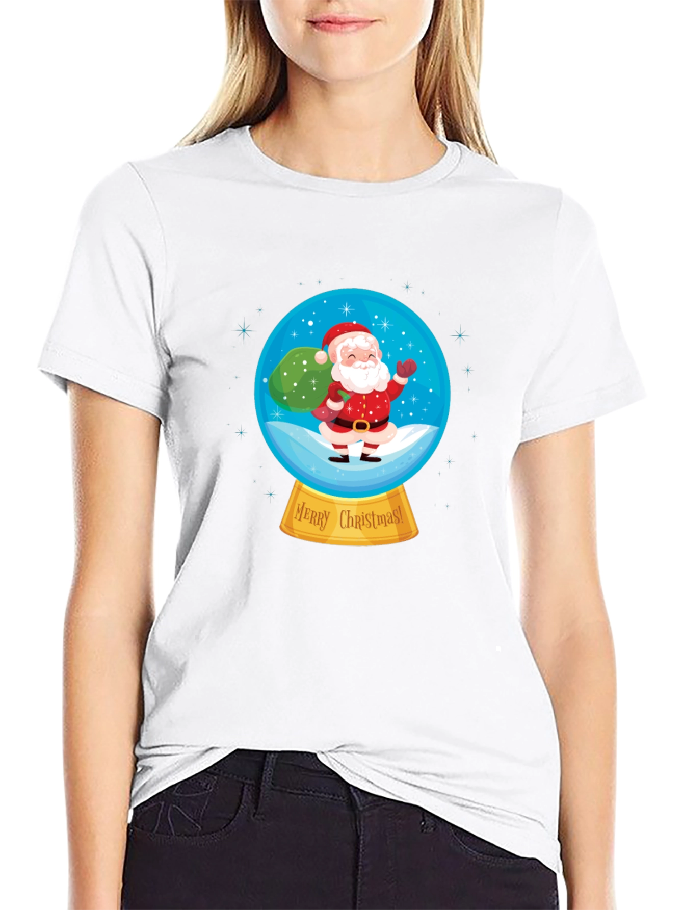 Christmas Santa Snow Globe T-Shirt