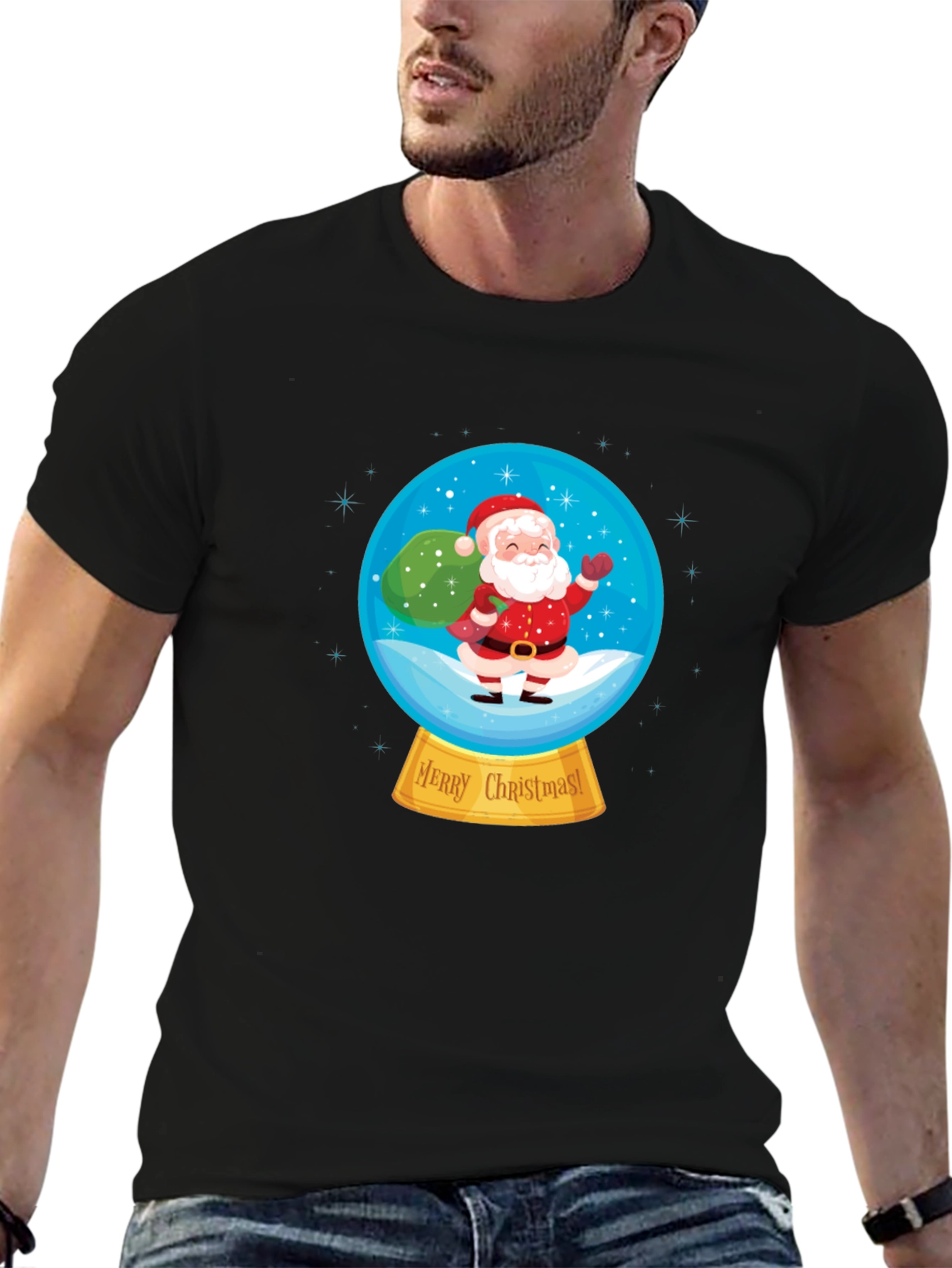 Christmas Santa Snow Globe T-Shirt