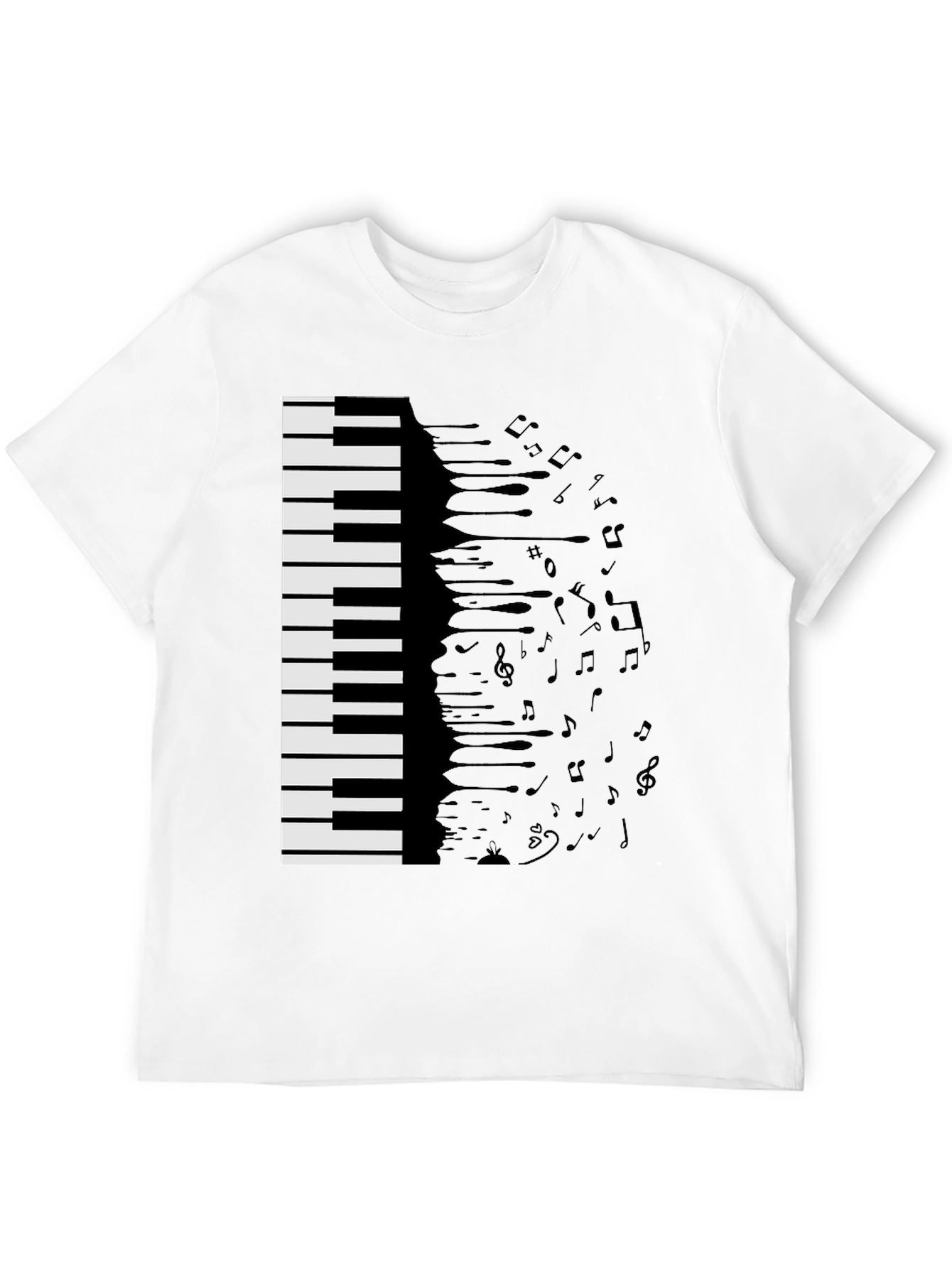 Piano Keys & Notes Graphic Tee - Musician T-Shirt
