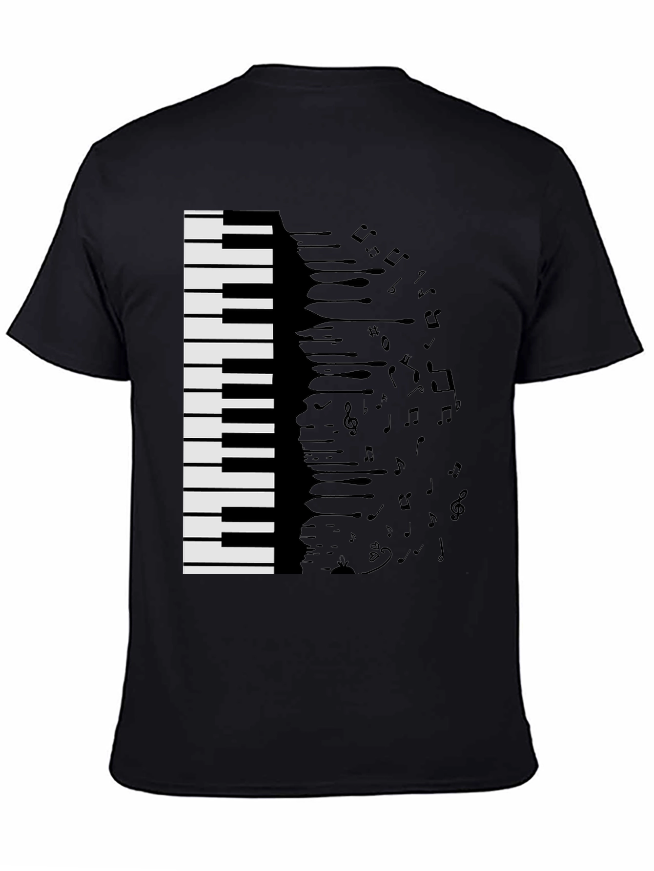 Piano Keys & Notes Graphic Tee - Musician T-Shirt